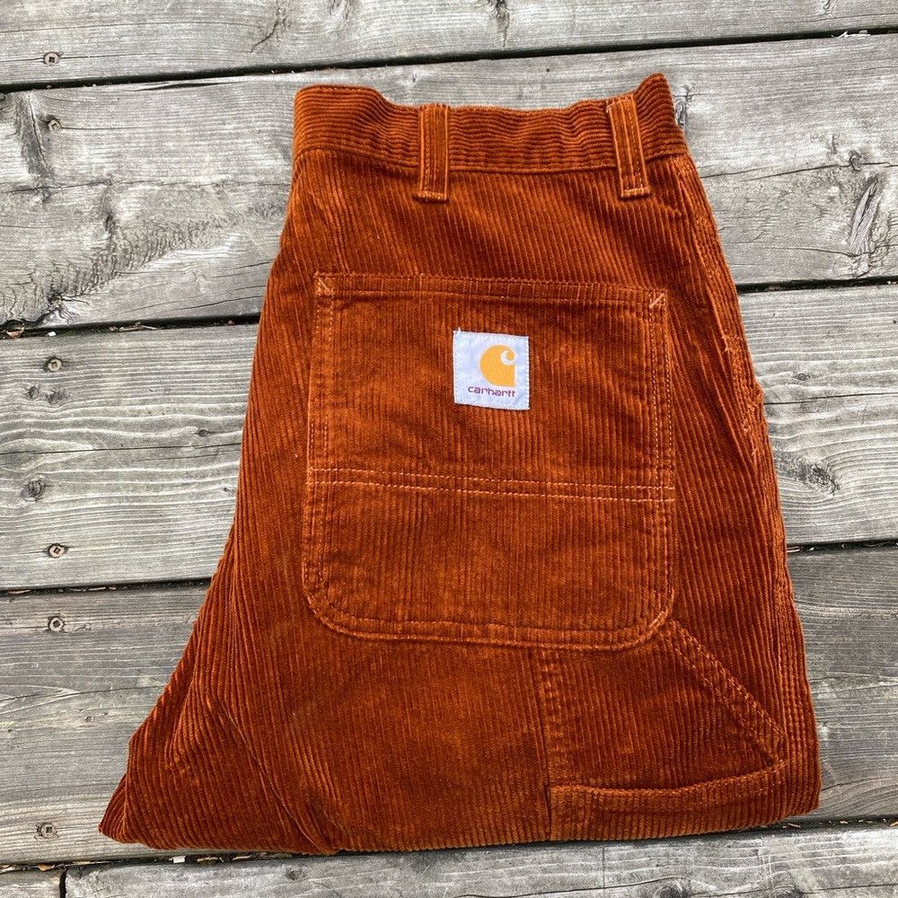 Carhartt Wip RARE Carhartt WIP Single Knee Corduroy Pants - Brandy Orang Size US 32 / EU 48 - 5 Thumbnail