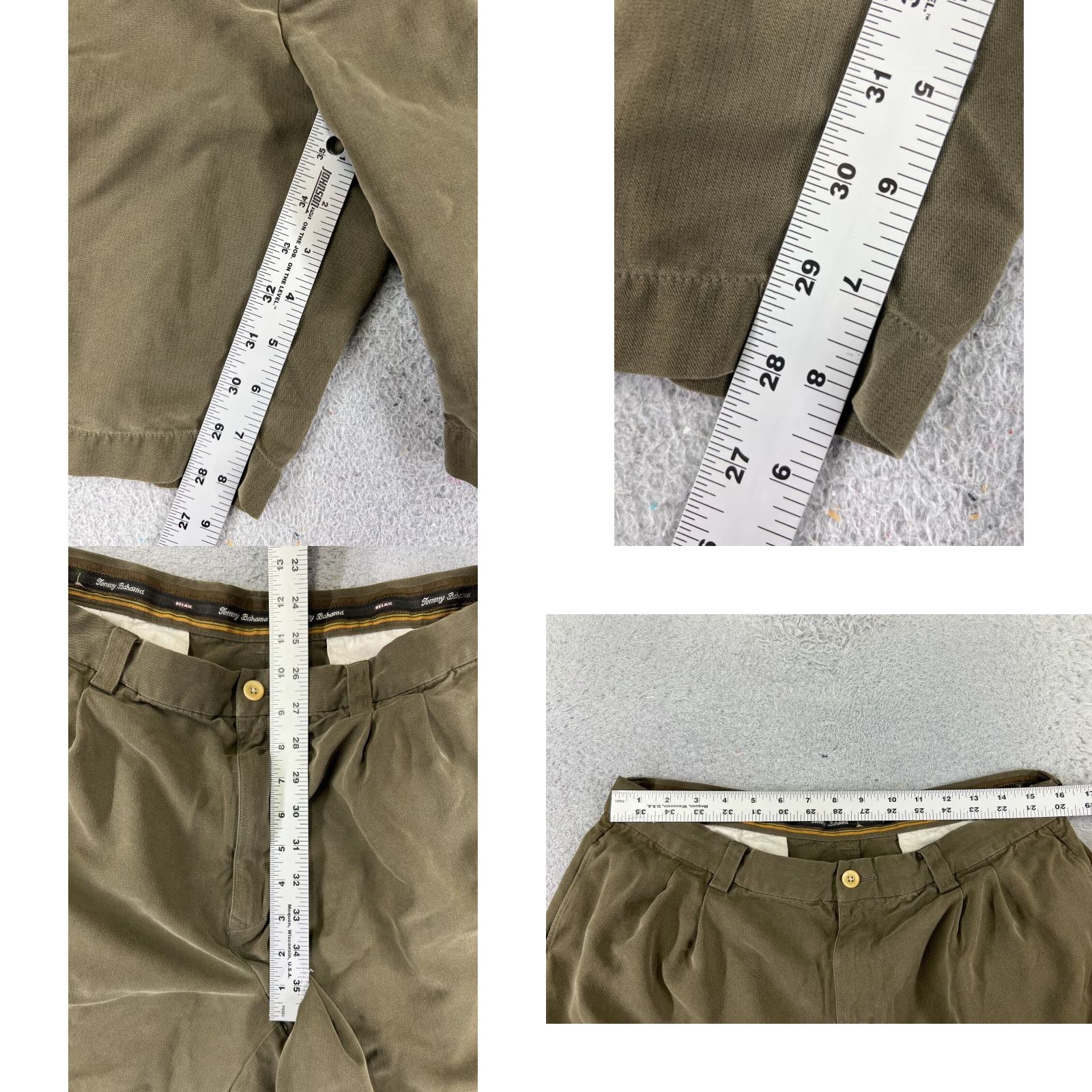 Tommy Bahama Tommy Bahama Shorts Men 35 Green Pleated Bermuda Silk Bermuda Holiday Aloha Beach Mens Size US 35 - 8 Thumbnail