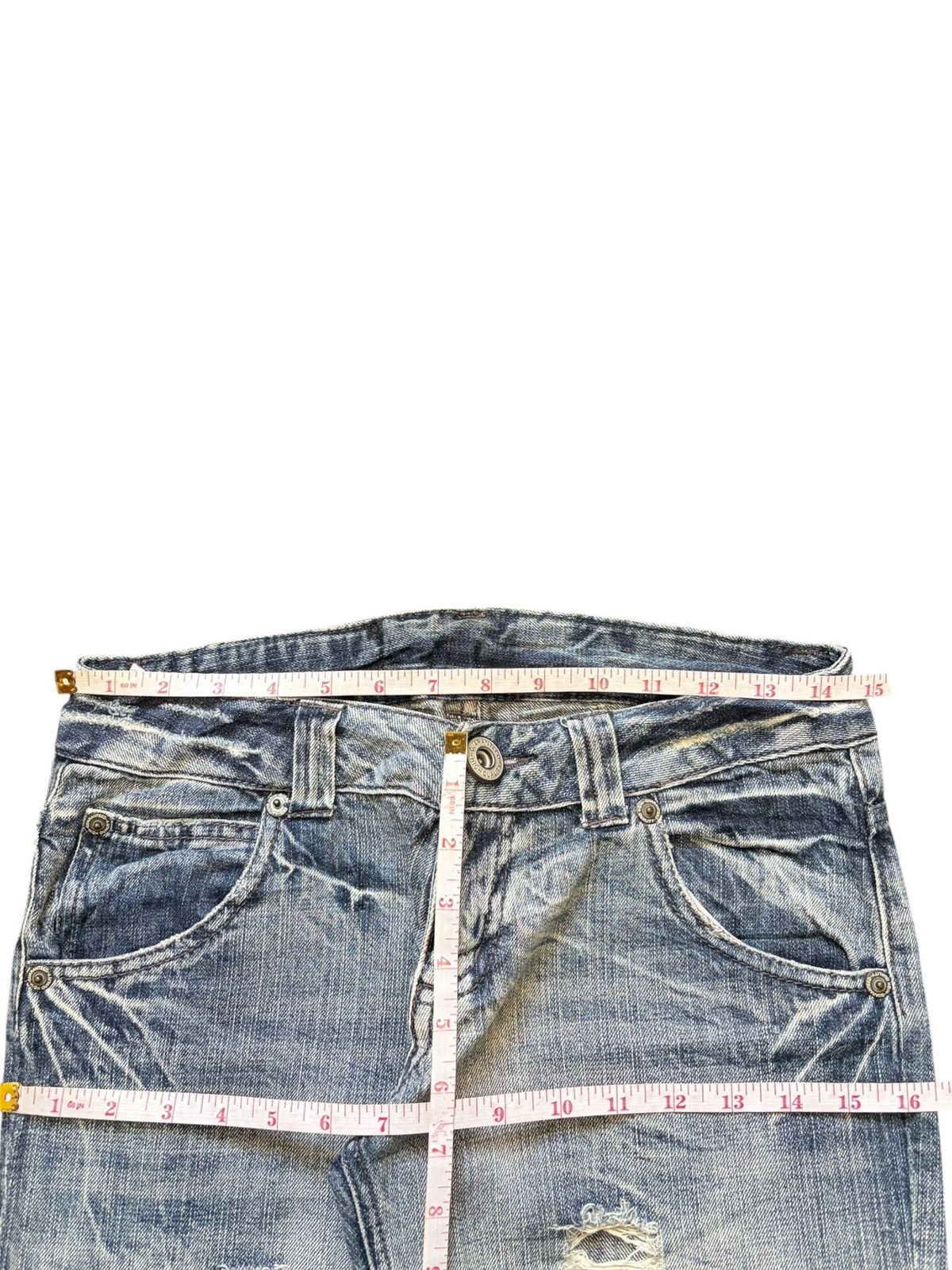 Ksubi Vintage / Y2K Unbranded Bleached Wash Distress Jeans Size 29" - 6 Thumbnail