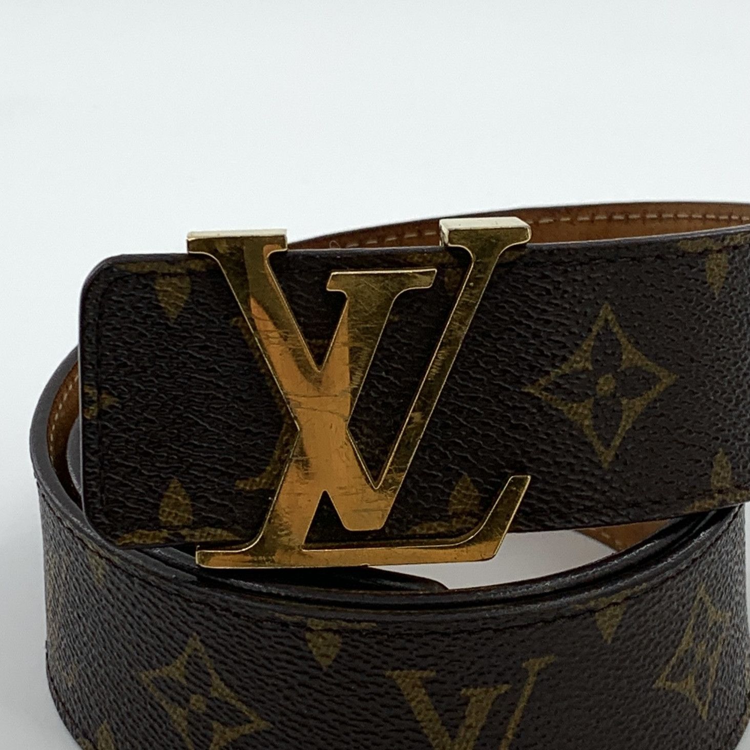 Louis Vuitton Louis Vuitton Initiales Belt Dark Brown 107cm Size ONE SIZE - 3 Thumbnail