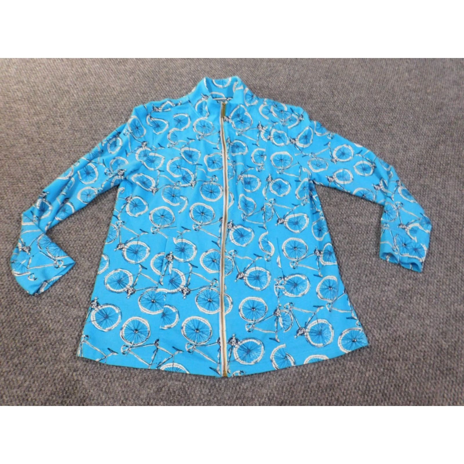 Vintage Crown & Ivy Sweater Blue Cardigan Beach Knit Long Sleeve Women L Raglan Stretch Round Neck Casual Regular Addons: Button, Cable-Knit, Cotton Spandex Size L / US 10 / IT 46 - 6 Thumbnail