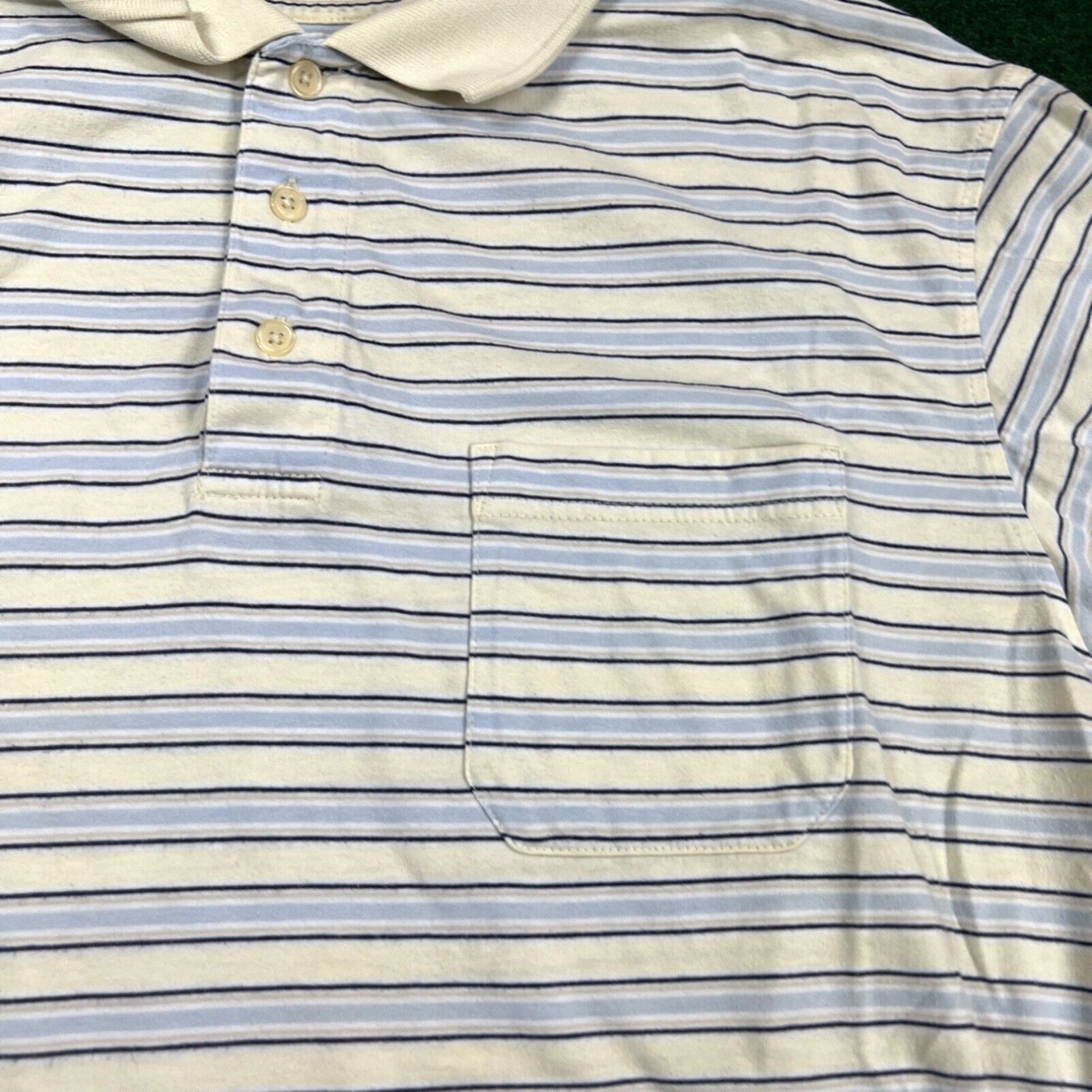 Vintage Vintage 90’s Windham Pointe Men's Golf Polo Shirt Size XL Striped Yellow Blue Size US XL / EU 56 / 4 - 3 Thumbnail