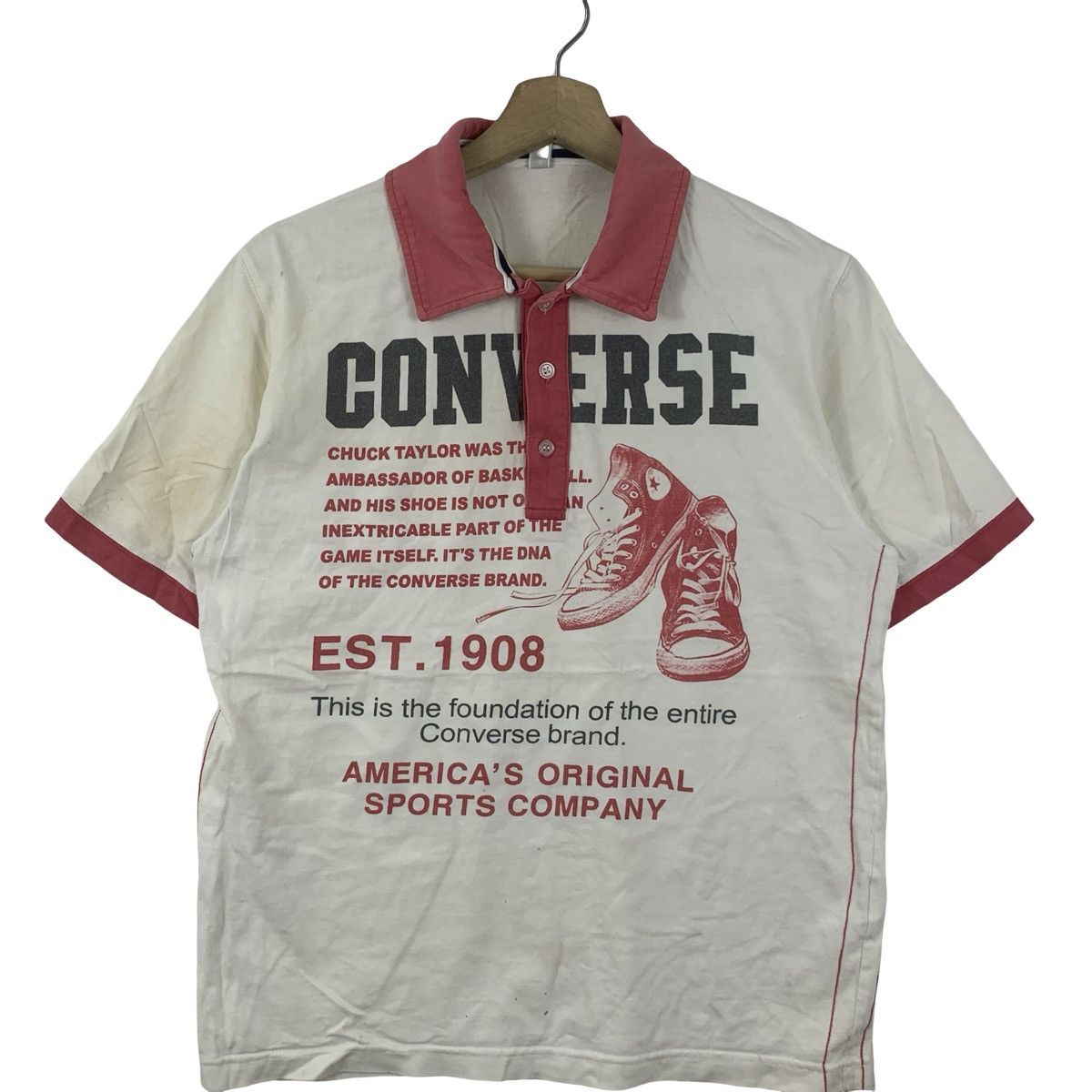 Converse Vintage CONVERSE ALL STAR Chuck Taylor Polo Tee Shirt Size US S / EU 44-46 / 1 - 5 Thumbnail
