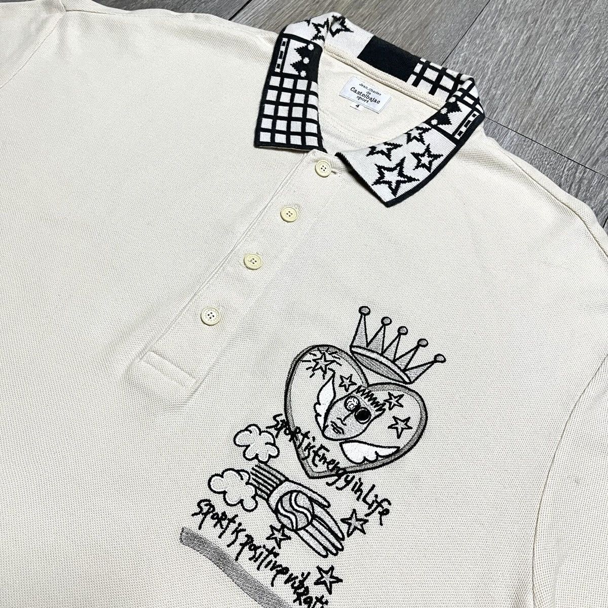 Japanese Brand × Jean Charles De Castelbajac × Vintage Vintage Jean Charles De Castelbajac Longsleeve Polo Shirt Size US L / EU 52-54 / 3 - 3 Thumbnail