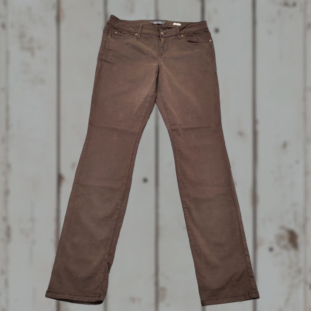 Anthropologie Anthropologie Level 99 Lily Skinny Straight Womens Size 31 Jeans Brown Denim Size 24" / US 00 / IT 34 - 1 Thumbnail