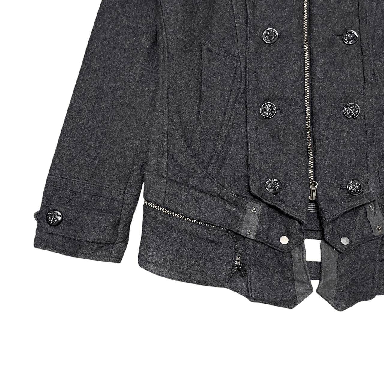 PPFM Vintage PPFM Fur Wool Hooded Napoleon Jacket lgb hysterics Size US M / EU 48-50 / 2 - 3 Thumbnail