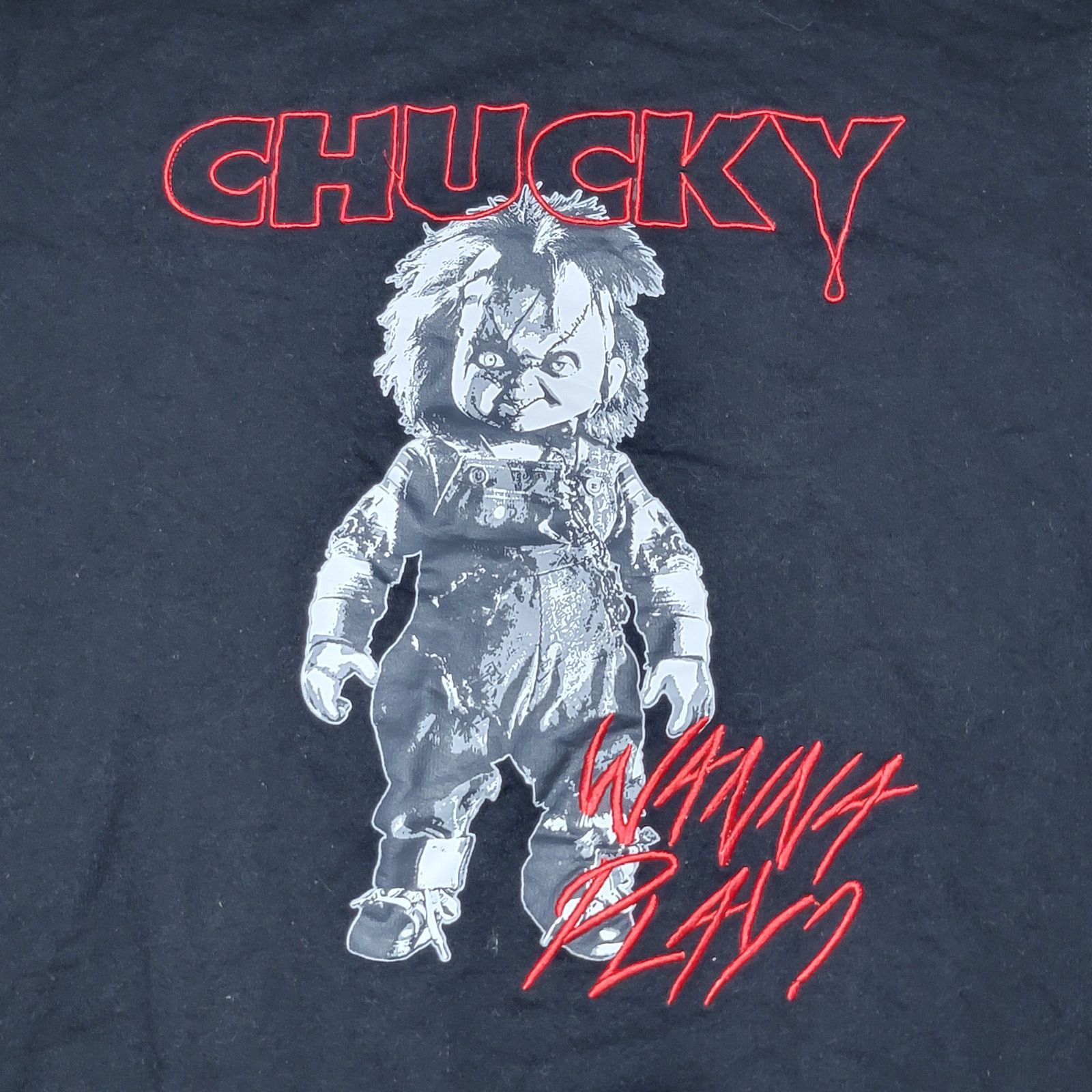 Other Chucky Unisex LS Sweatshirt "Wanna Play?" - Size Medium Size US M / EU 48-50 / 2 - 2 Thumbnail