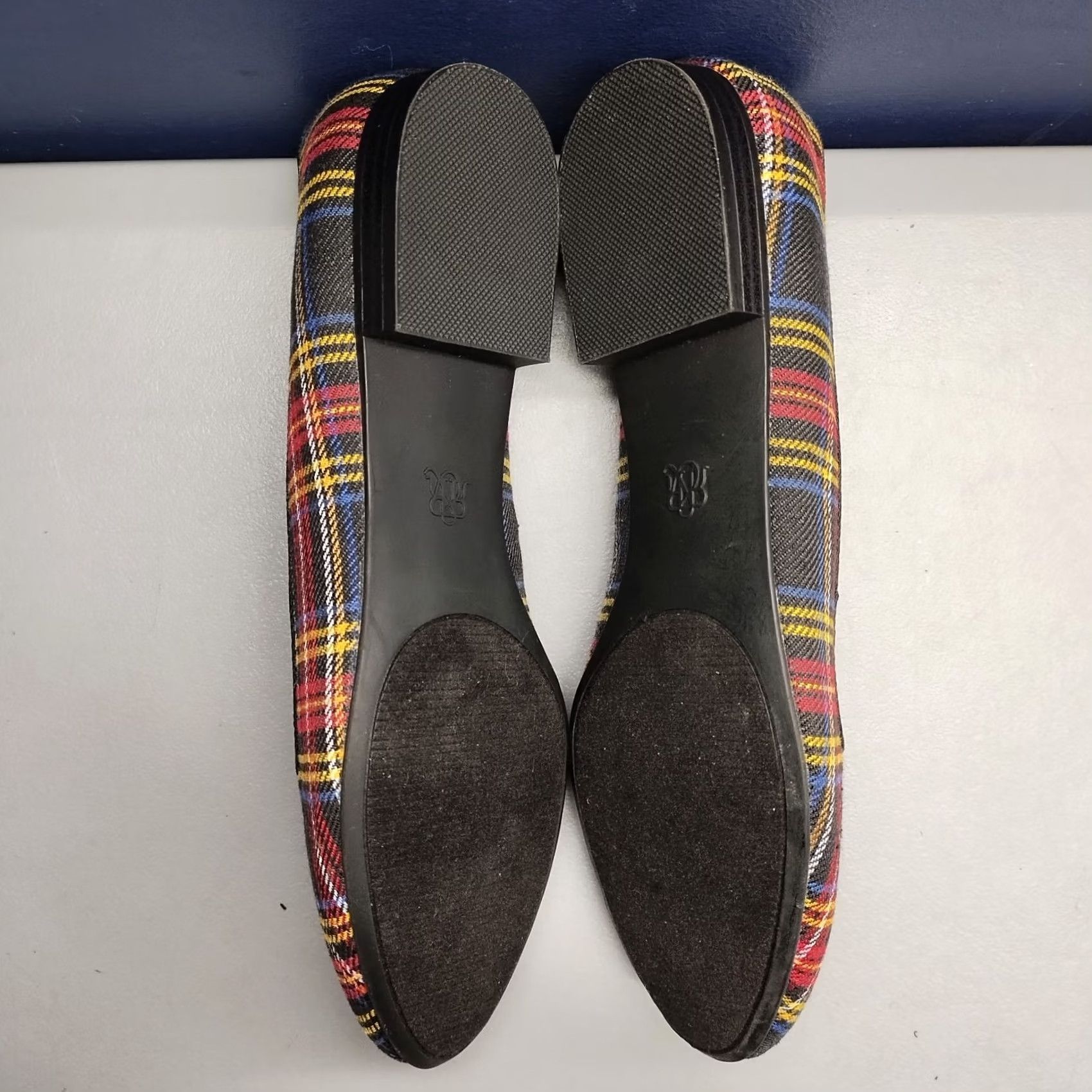 Vintage Rock & Republic Ballet Flats Womens 9.5M Multi Plaid Embroidered Logo Slip On Size US 10 / IT 40 - 8 Thumbnail