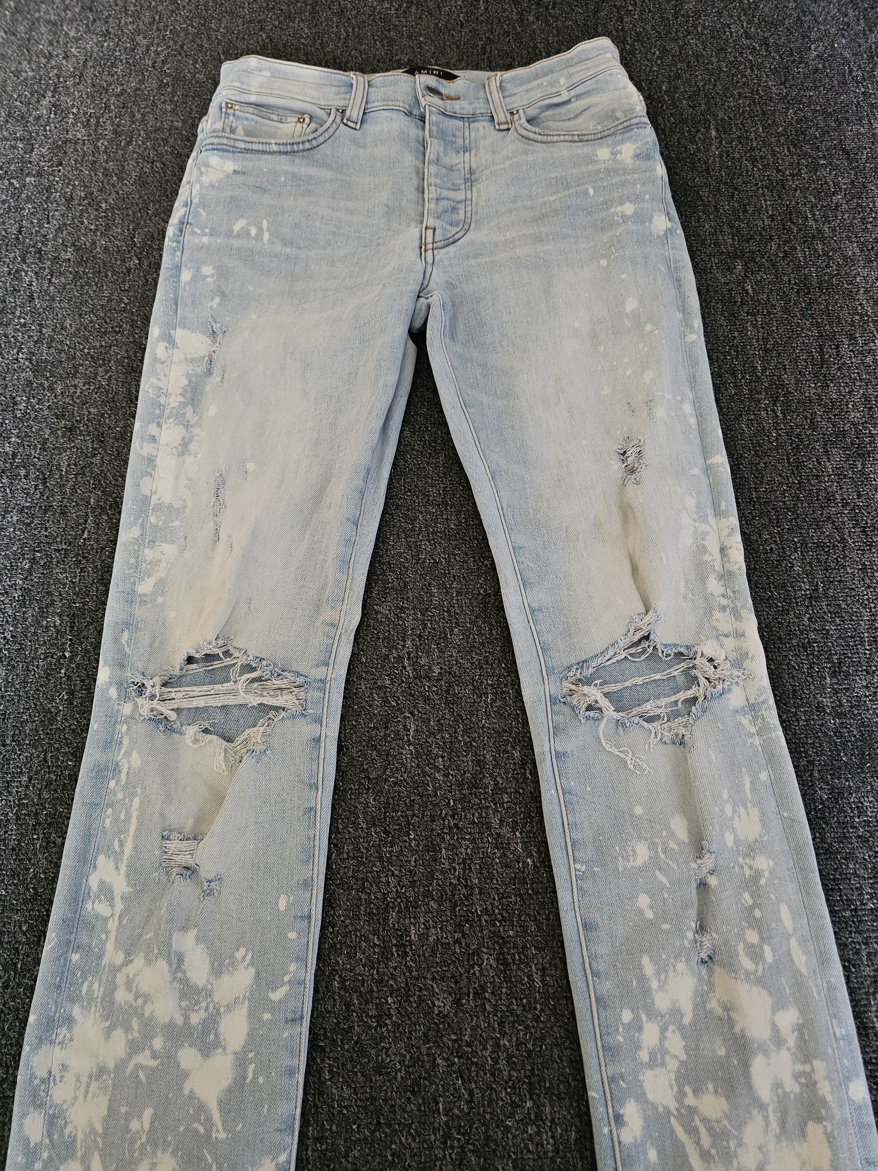 Amiri AMIRI Distressed Ripped Paint-Splattered Jeans Size 29 Size US 32 / EU 48 - 2 Thumbnail