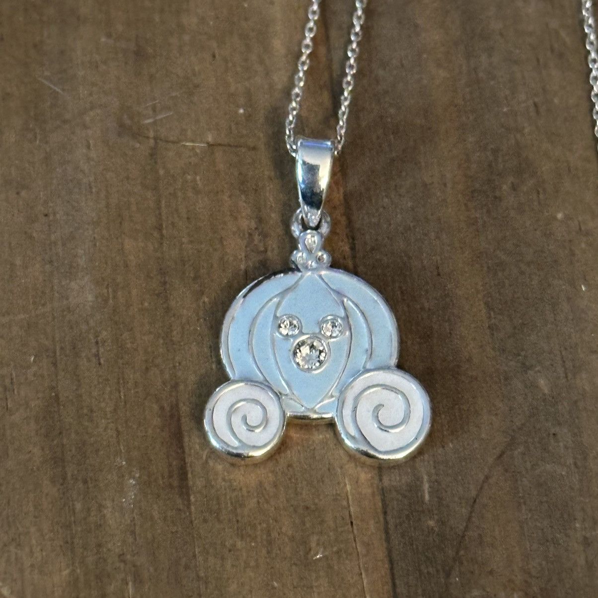 Disney Disney silver Cinderella Coach Carriage pendant necklace Size ONE SIZE - 3 Thumbnail