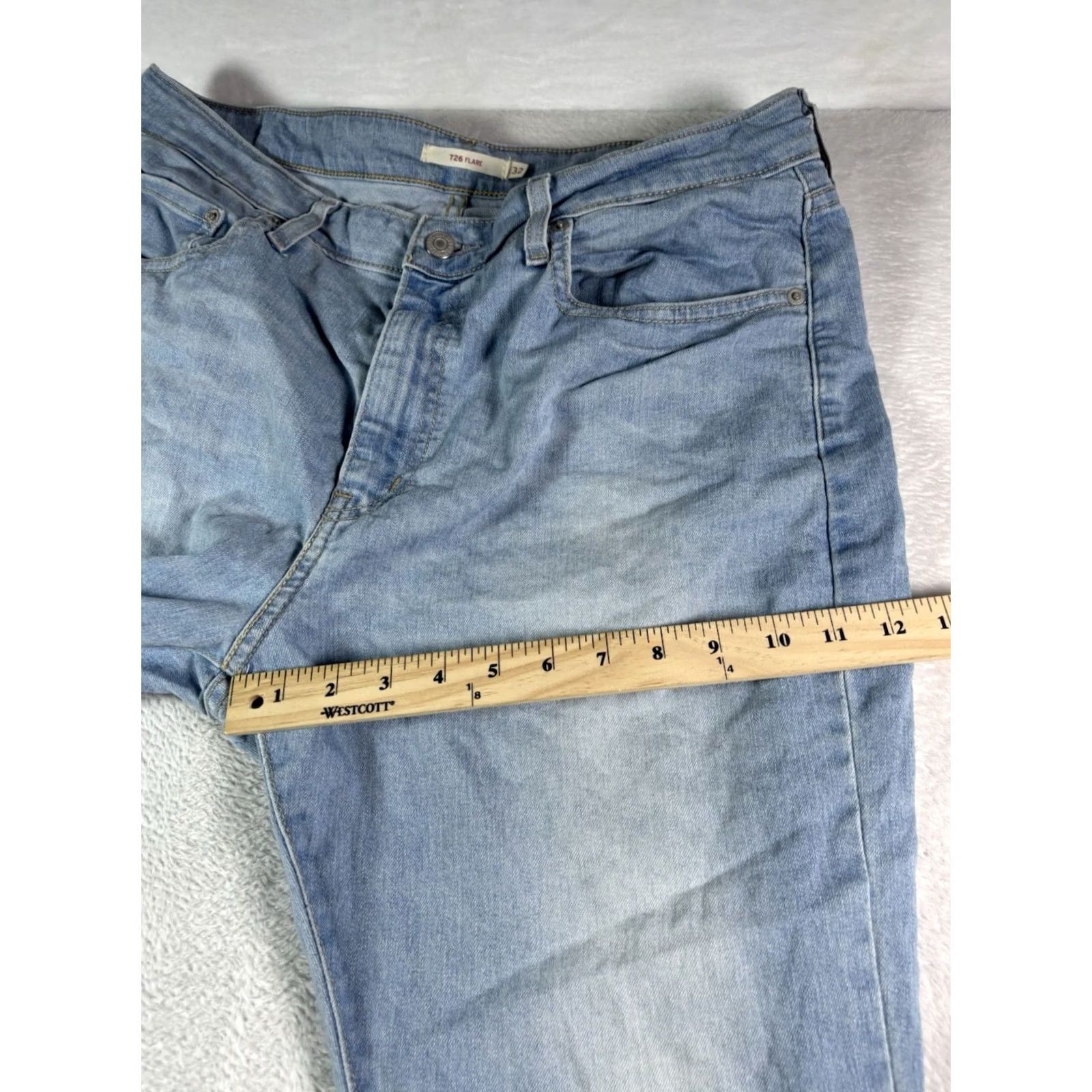 Levi's Levi's 726 Flare Jeans Women's 32x30 Light Wash Denim Size 24" / US 00 / IT 34 - 6 Thumbnail