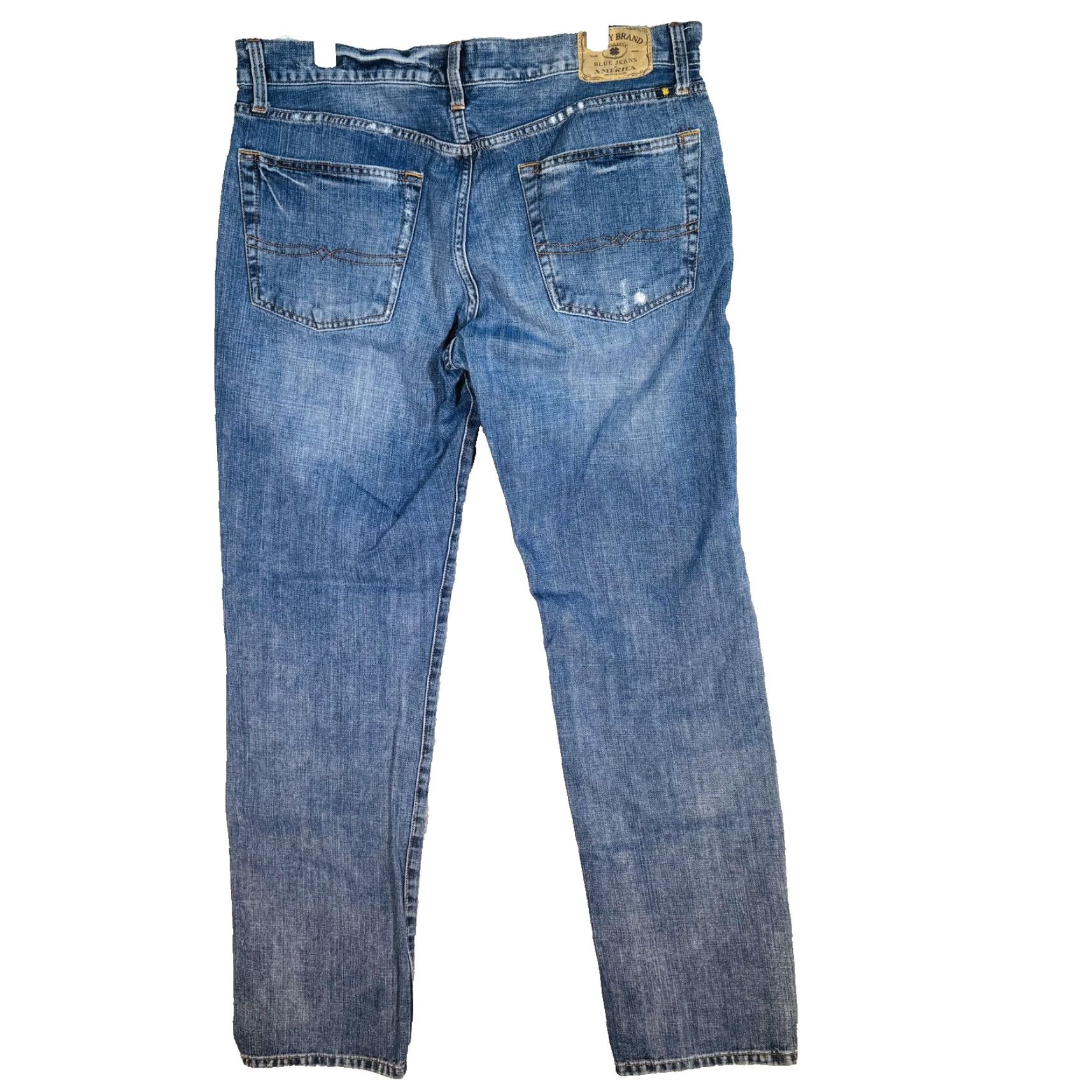 Lucky Brand Lucky Brand 221 Original Straight Jeans Mens 36x34 Blue Light Wash Denim Size US 36 / EU 52 - 2 Thumbnail