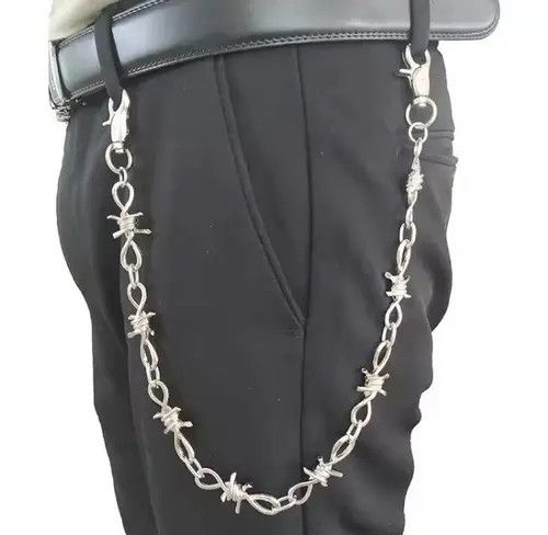 Jewelry Barb Wire Wallet Chain Size ONE SIZE - 1 Thumbnail