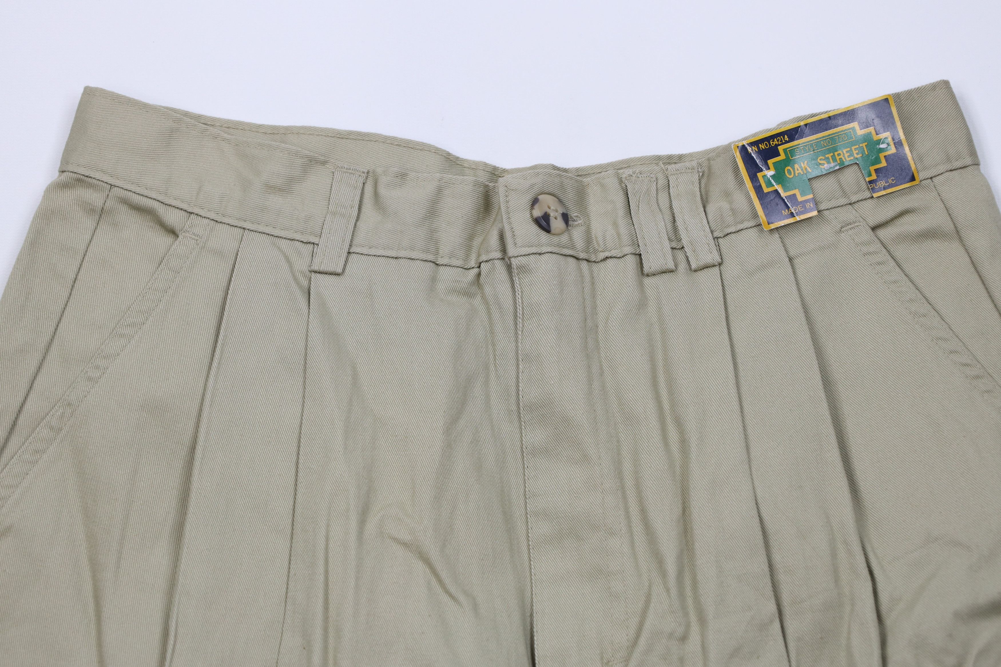 Vintage Deadstock Vintage 90s Streetwear Chino Shorts Beige Cotton Size US 30 / EU 46 - 2 Thumbnail