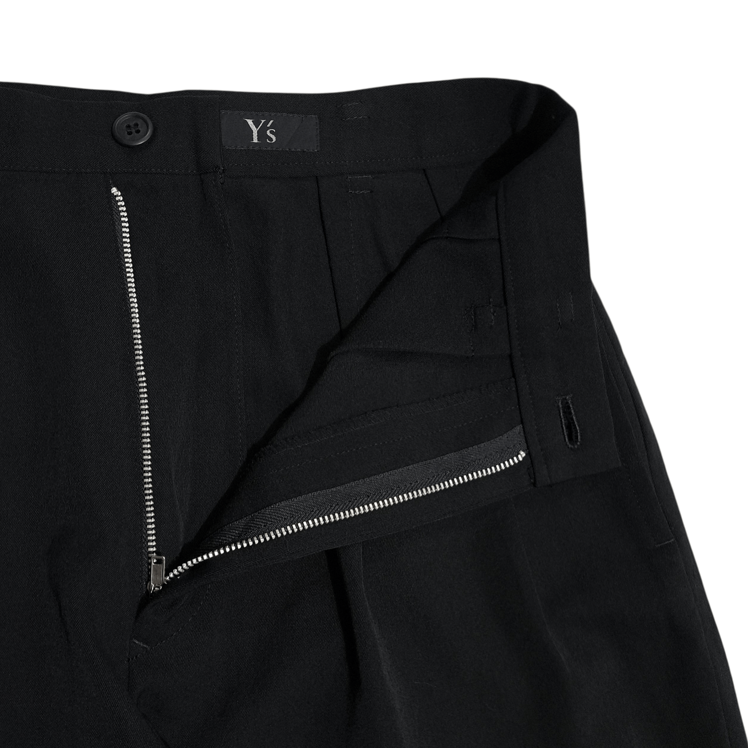Y's Y's Yohji Yamamoto Wide Pleated Wool Trousers Size 27" / US 4 / IT 40 - 4 Thumbnail