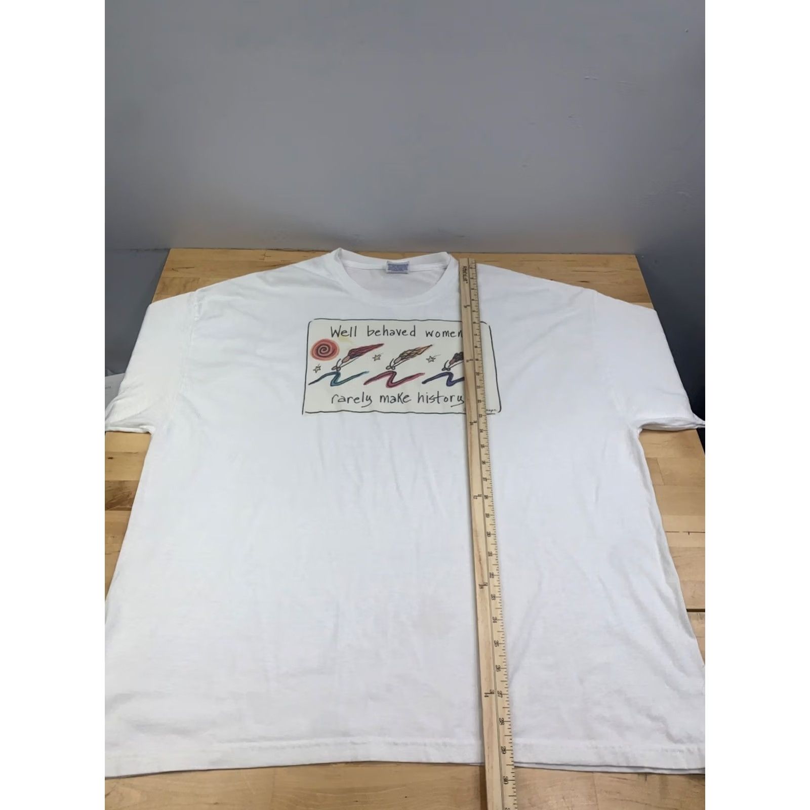 Hanes VINTAGE Hanes Shirt Womens 2XL White Crew Neck Short Sleeve Basic Casual 90s 13247 Size XXL / US 16-18 / IT 52-54 - 6 Thumbnail