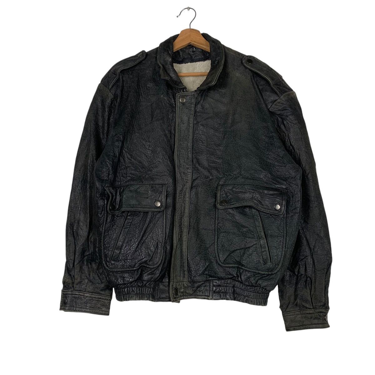 Japanese Brand J & P Corporation Flight Leather Jacket Size US L / EU 52-54 / 3 - 1 Thumbnail