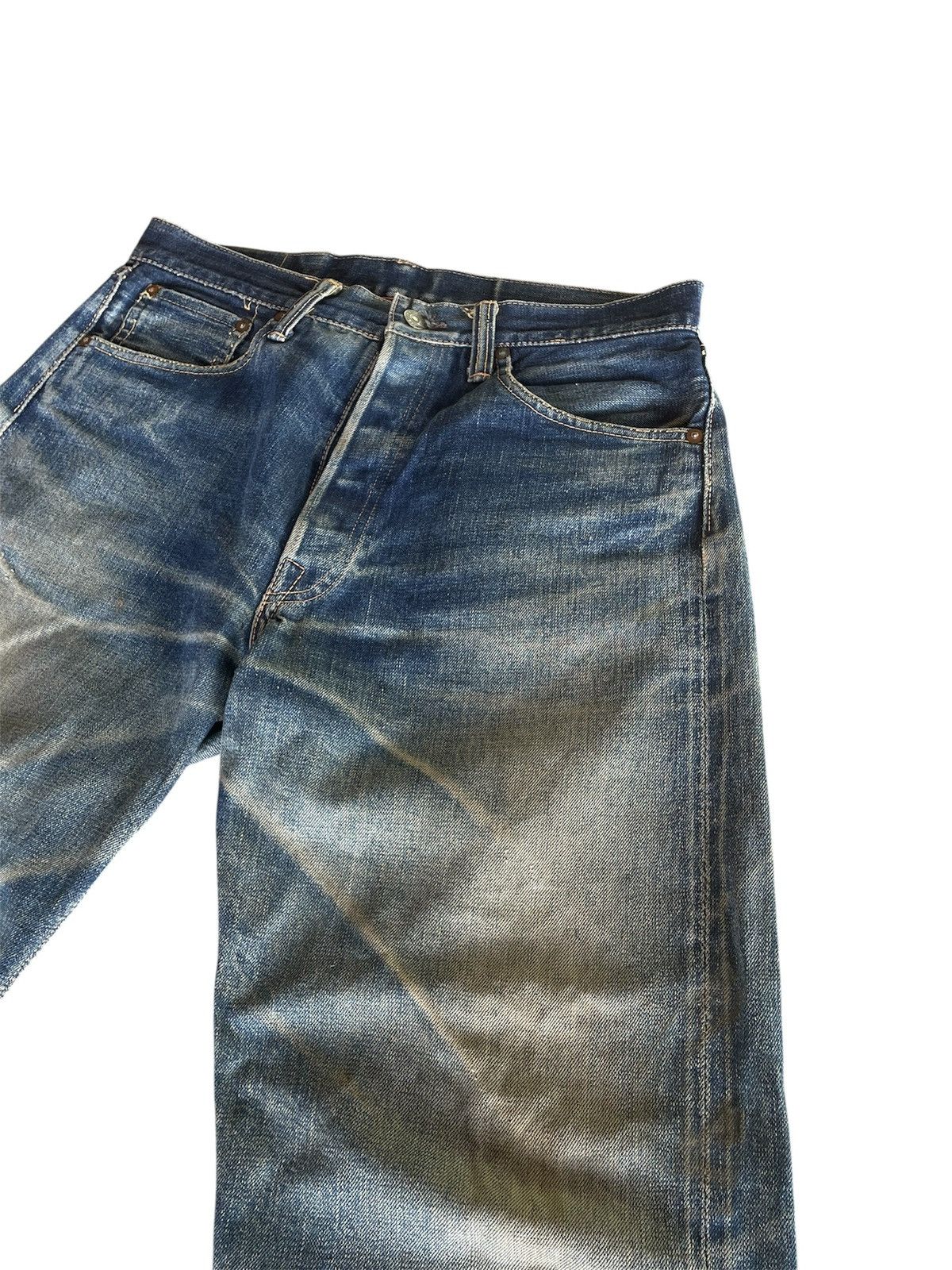 Warehouse & Co. Vintage Japanese Distressed Warehouse Denim Jeans Faded Wash Size US 32 / EU 48 - 2 Thumbnail