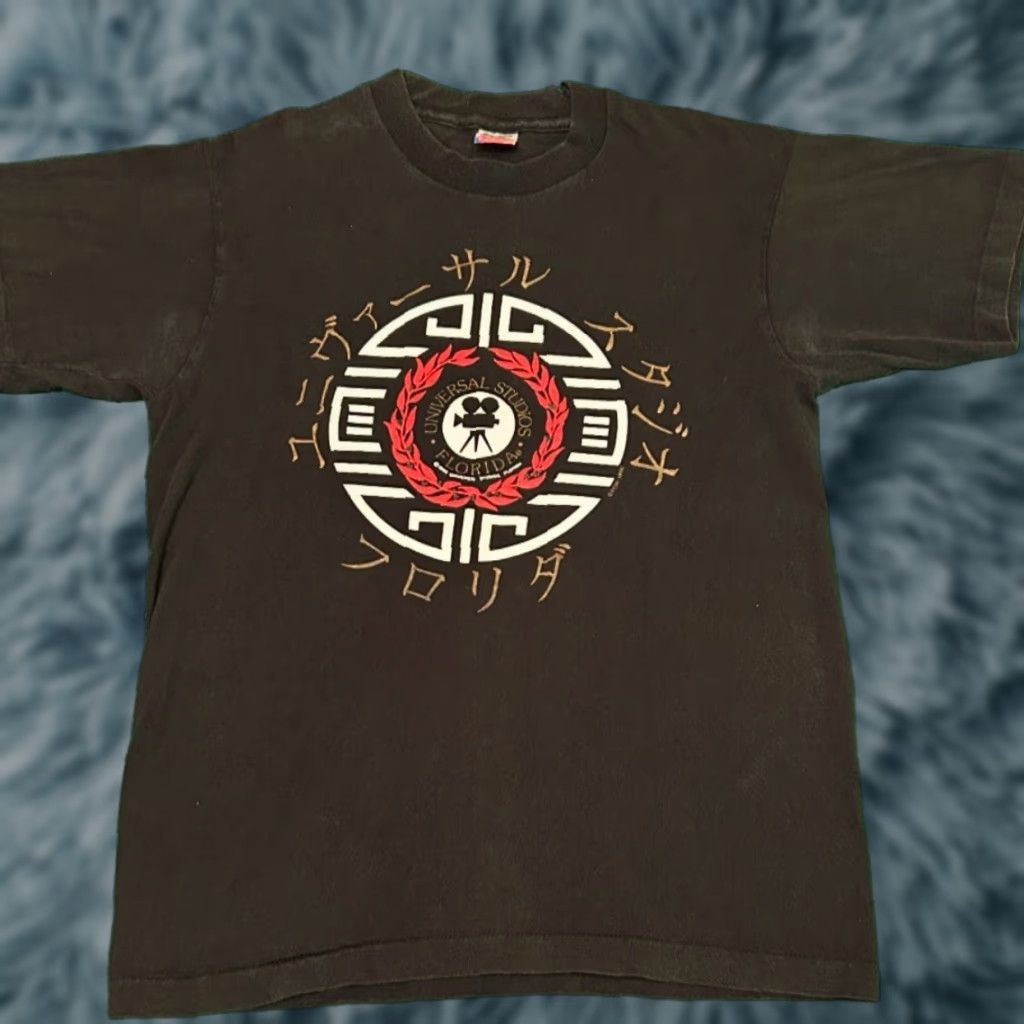 Vintage VINTAGE Universal Studios Florida 1990 Rare VTG Shirt Mens Medium Black 90s USA Miami Florida Theme 1990s T-Shirt Mens Size M Size US M / EU 48-50 / 2 - 1 Thumbnail
