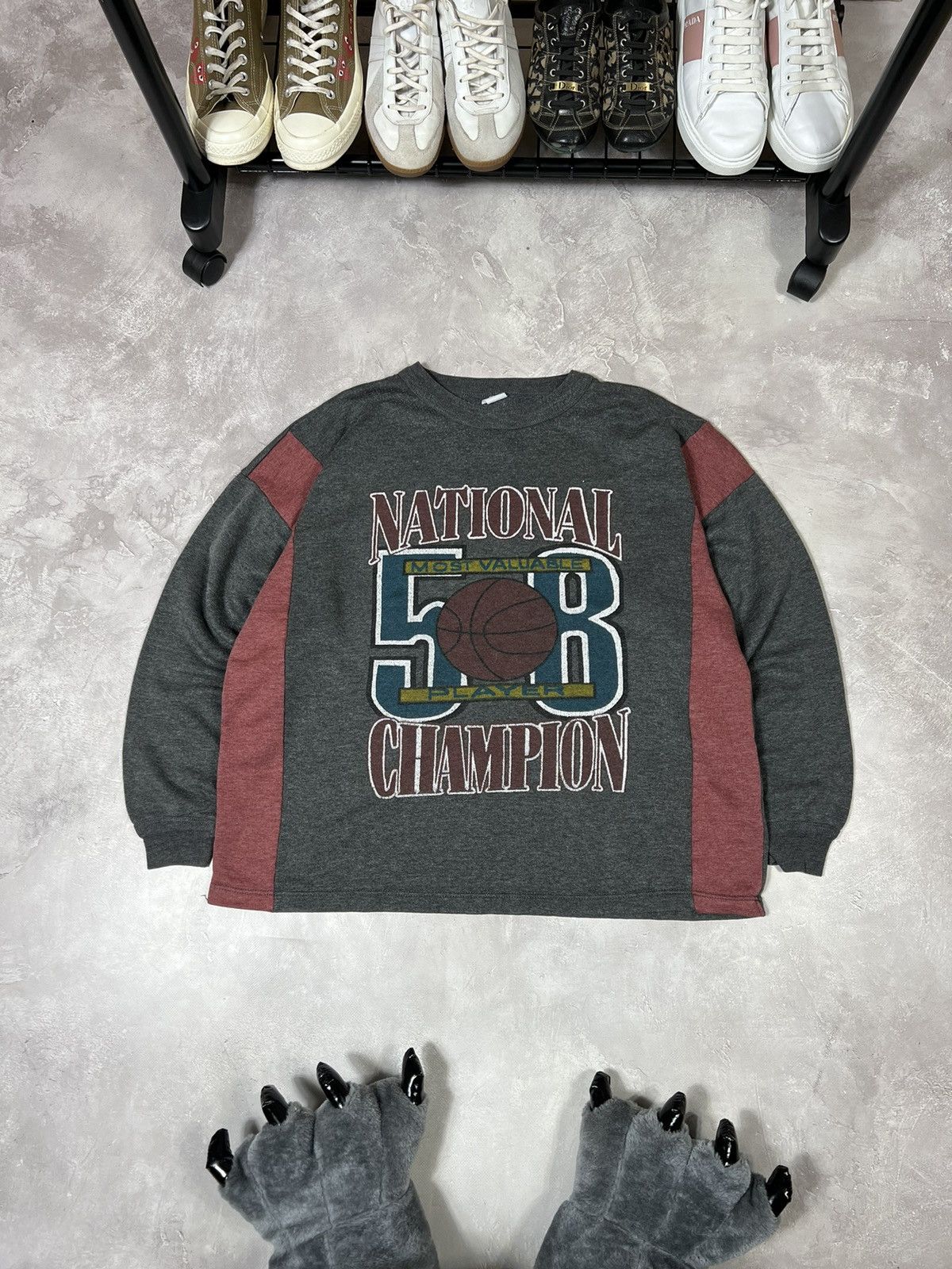 Vintage Vintage Sweatshirt National Basketball Champion Size US M / EU 48-50 / 2 - 1 Thumbnail
