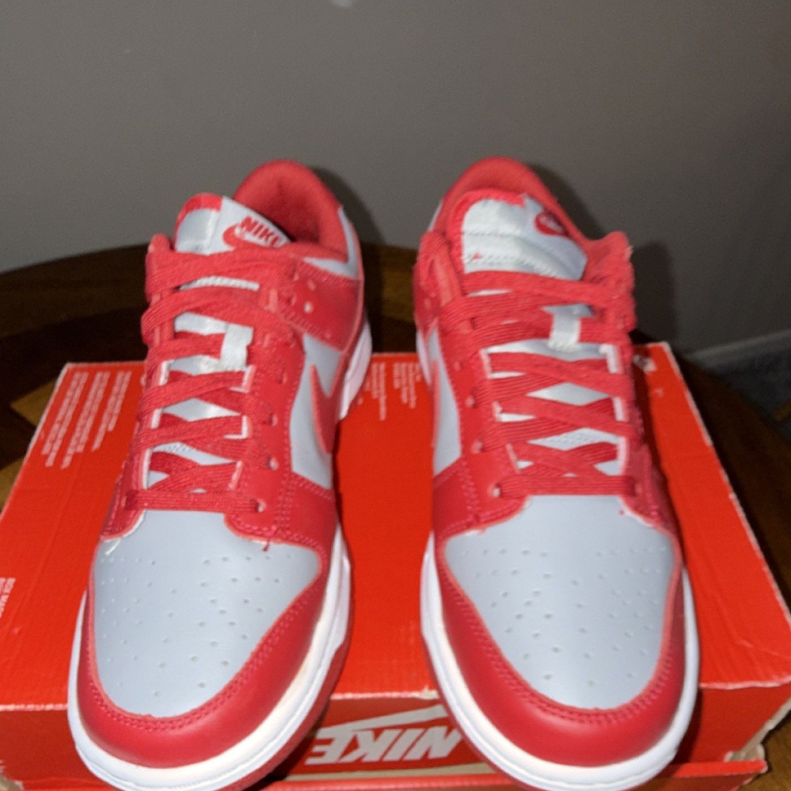 Nike Nike Dunk Low UNLV 2021 Medium Grey Varsity Red SIZE 7.5M Size US 7.5 / EU 40-41 - 6 Thumbnail