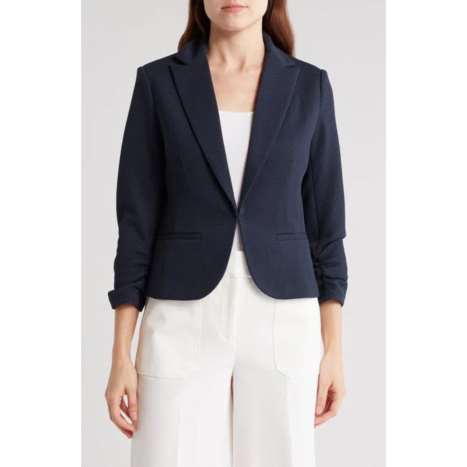 Other Amanda + Chelsea Black Ponte Blazer Soft Construction Size M / US 6-8 / IT 42-44 - 1 Thumbnail