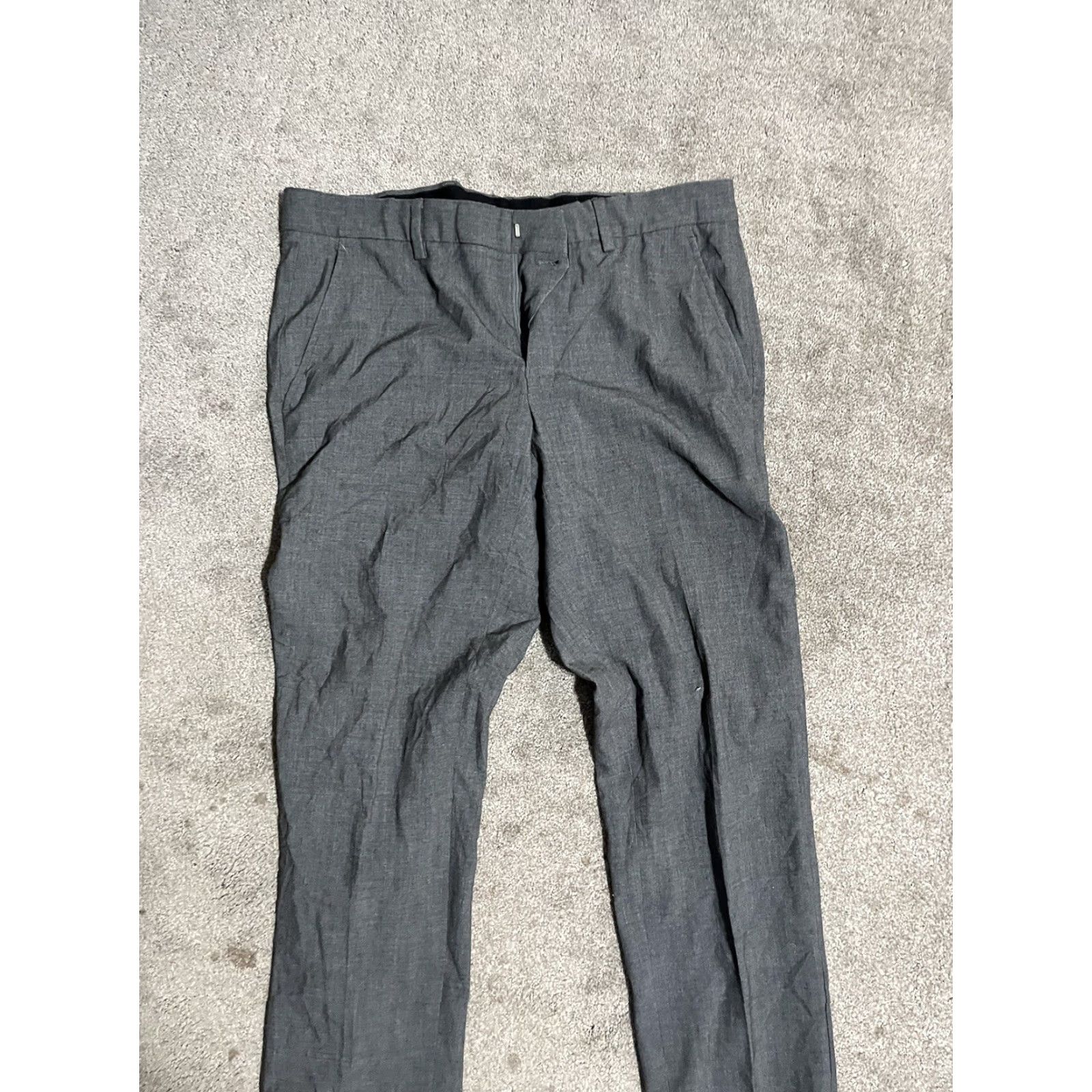 Buffalo David Bitton Buffalo David Bitton Jeans Flat Front Pants 32x29 Men's Gray Polyester Blend Dress Pants, Classic, Straight Leg, 32, Regular, Mens Size US 32 / EU 48 - 2 Thumbnail