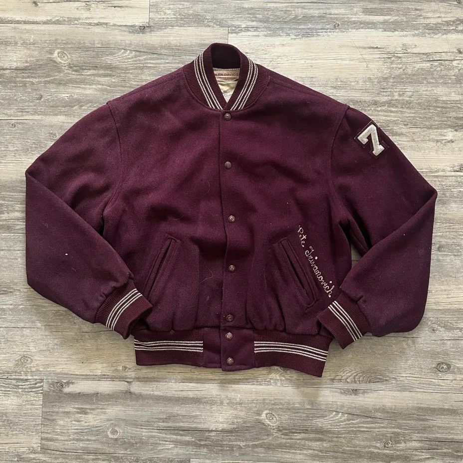 Other Vintage 40s Columbus Academy Vikings Varsity Jacket Size US L / EU 52-54 / 3 - 3 Thumbnail
