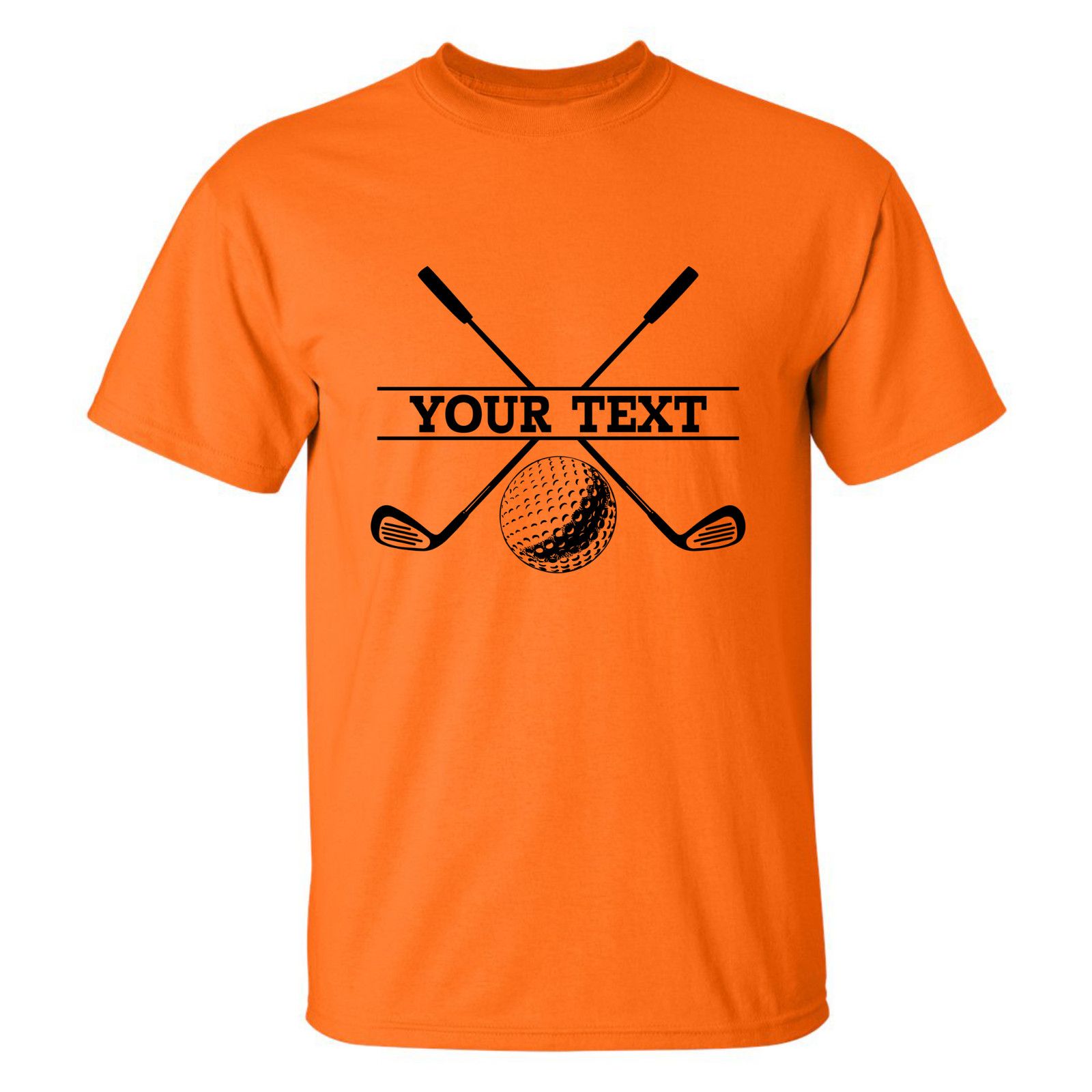 Gildan Personalized Golf Ball Crossed Clubs YOUR NAME T-Shirt Size US L / EU 52-54 / 3 - 16 Thumbnail