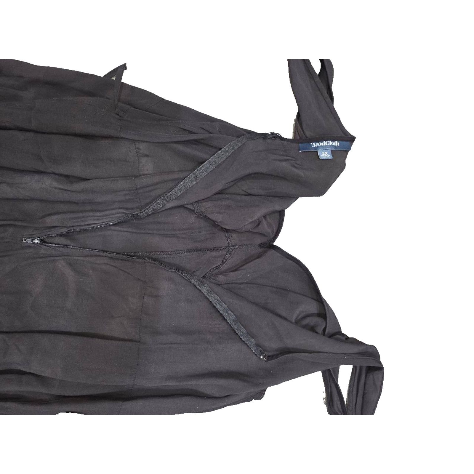& Other Stories ModCloth Bon Voyage V-Neck USA made wide Black 2X A003343 Size 36" / US 14 / IT 50 - 9 Thumbnail
