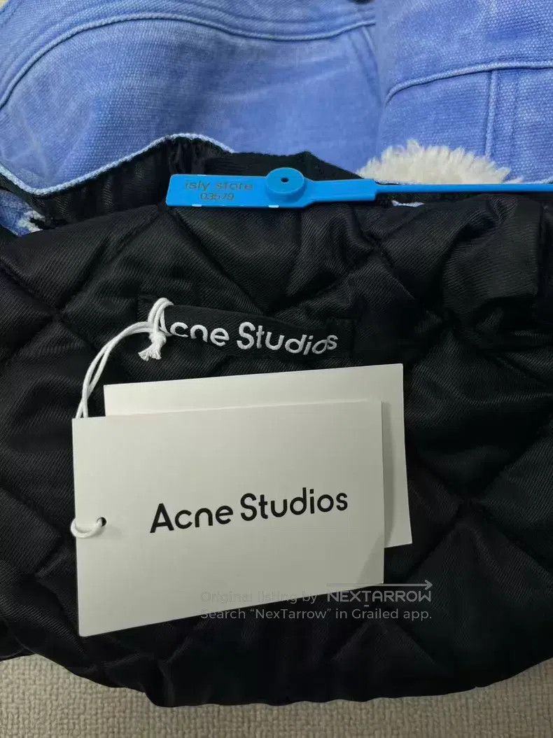 Acne Studios Acne Studios Face Expression Distressed Denim Jacket Size US XS / EU 42 / 0 - 7 Thumbnail