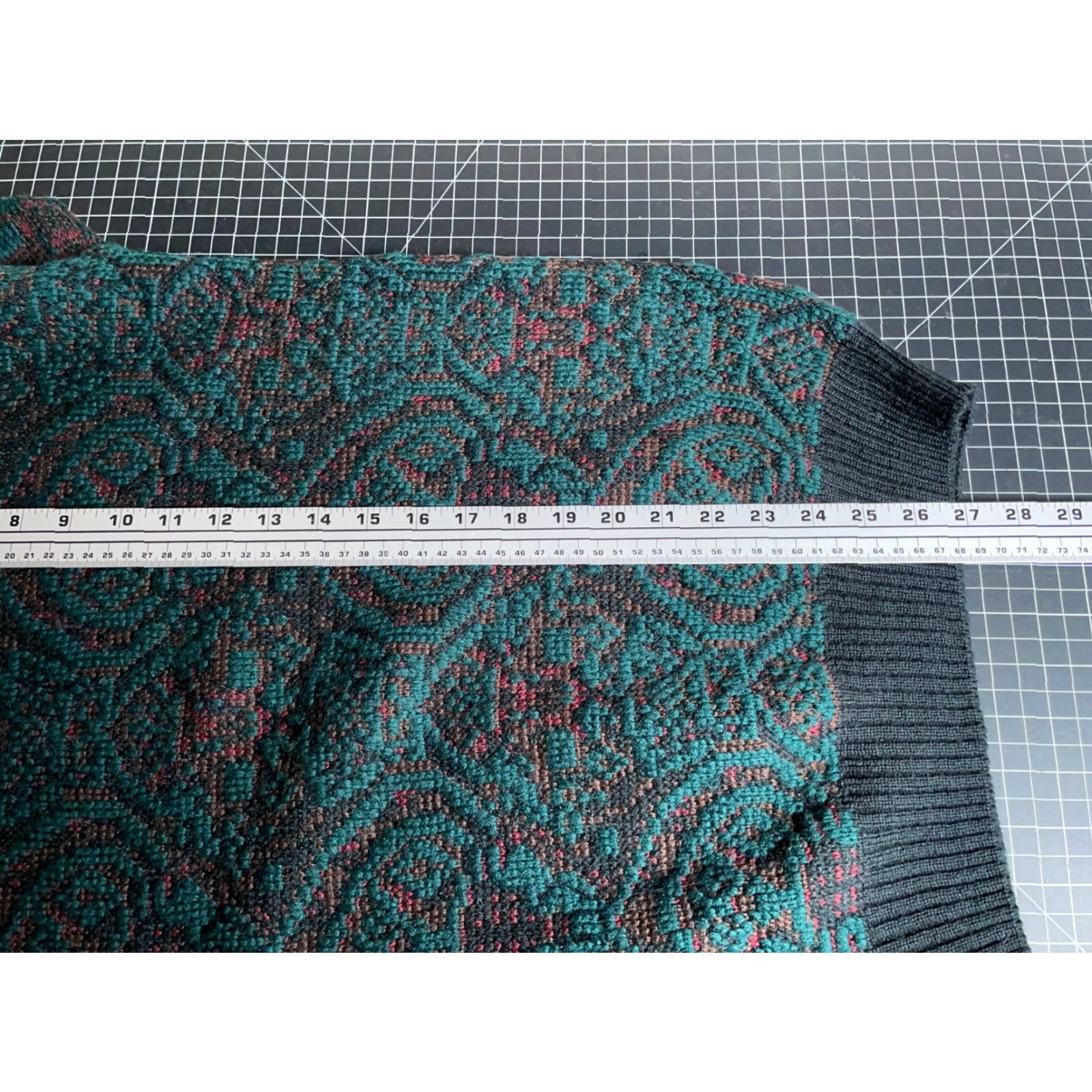 Vintage VINTAGE Richman Brothers Sweater Mens Medium Green Wool Blend Paisley Pattern Size US M / EU 48-50 / 2 - 6 Thumbnail
