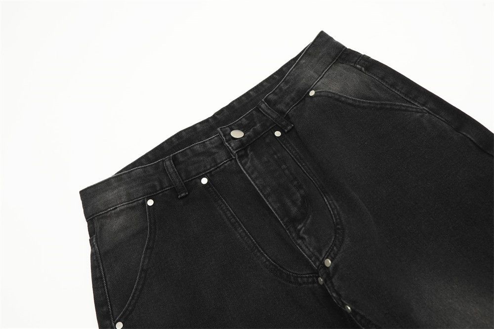 Japanese Brand × Jean Men's washed gradient loose stitching casual flared jeans Size US 32 / EU 48 - 4 Thumbnail