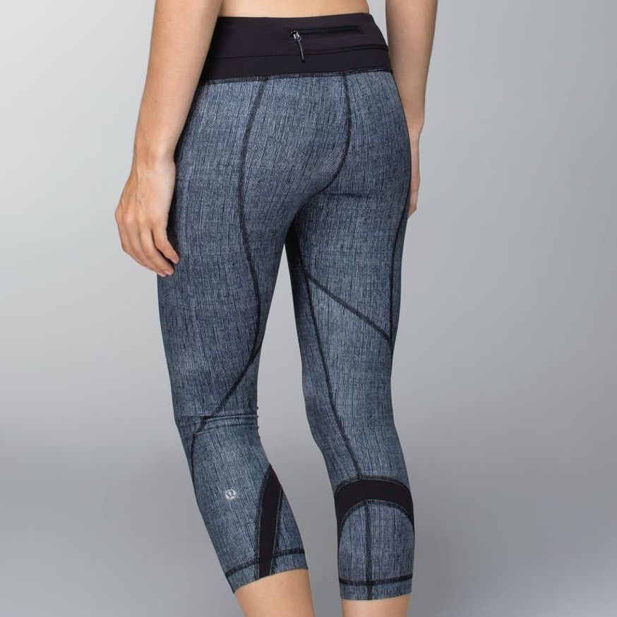 Lululemon EUC Lululemon Run Inspire Crop Pants Sz. 6 Burlap Texture Size 28" / US 6 / IT 42 - 6 Thumbnail