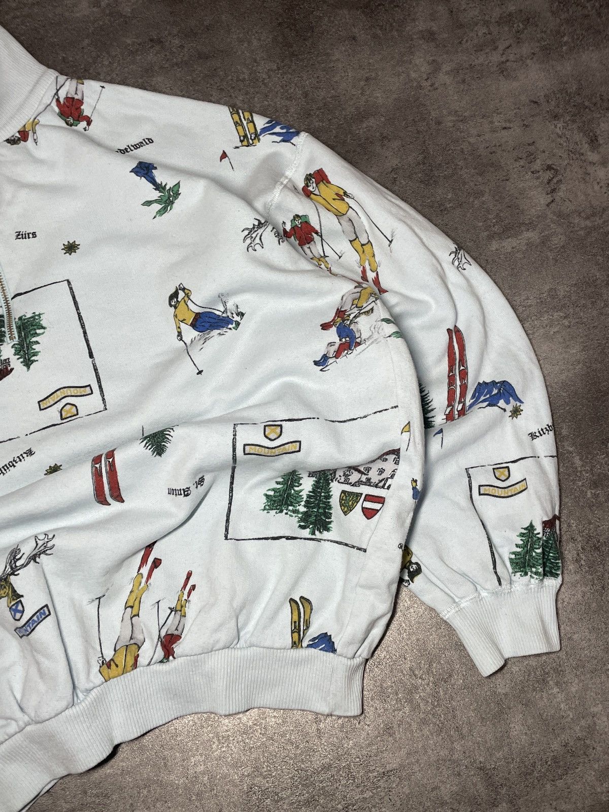 Vintage 🔥RARE🔥Vintage 90s Sweatshirt Ski AOP Boxy Fit Cozy Hype Size US XS / EU 42 / 0 - 3 Thumbnail