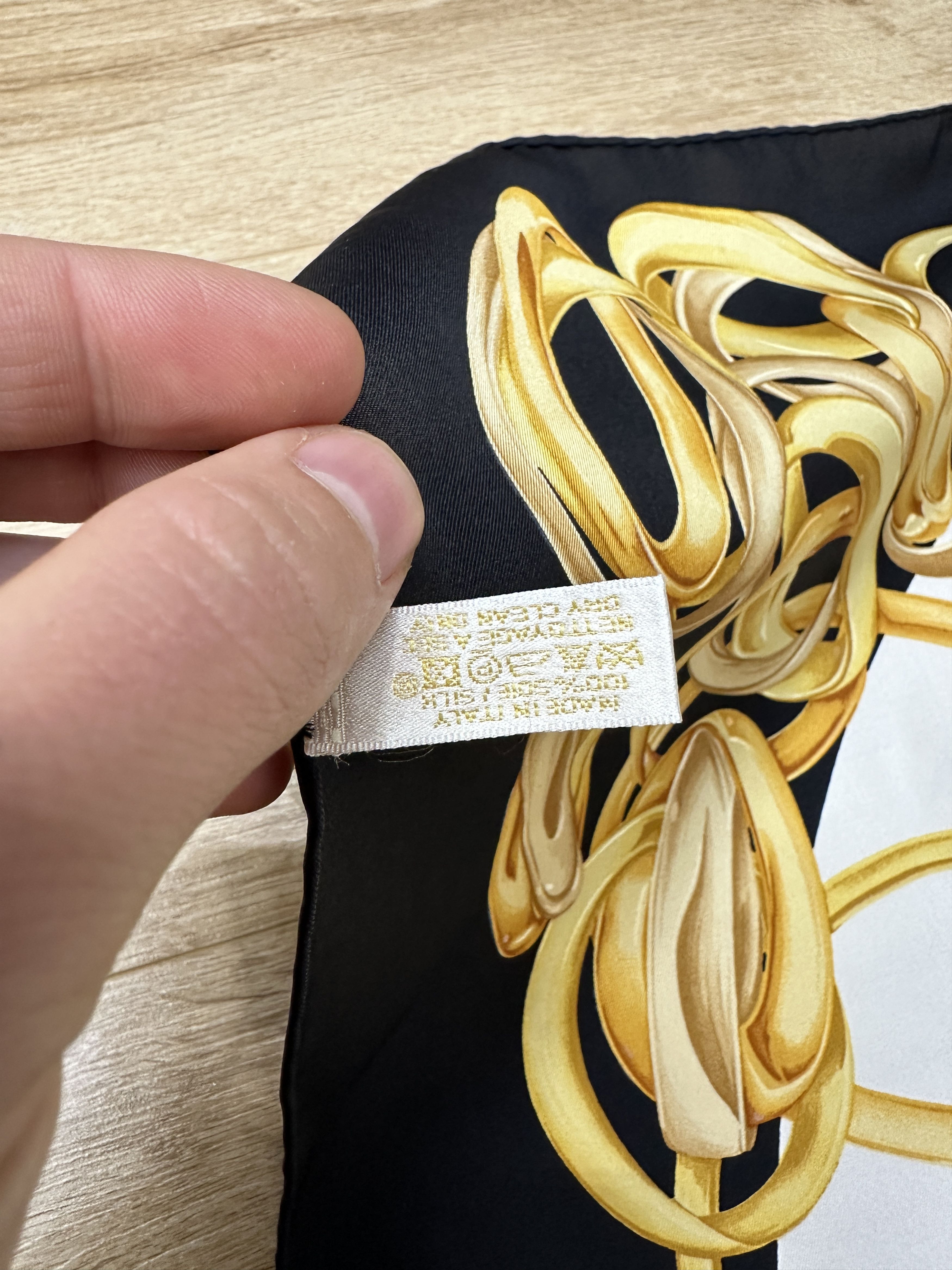 Cartier Cartier Silk Scarf 90 Interlocking Gold Rings Jewelry Size ONE SIZE - 5 Thumbnail