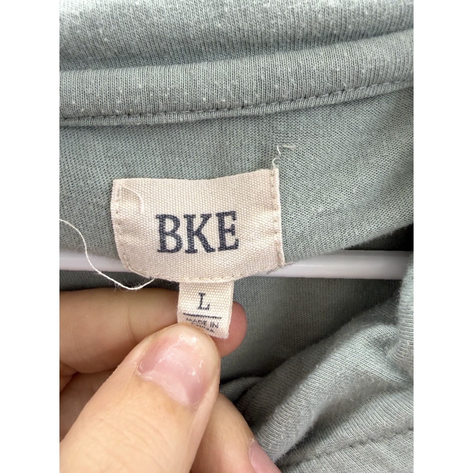BKE BKE Sweatshirt Womens Large Green Hooded Pullover Shirt Pullover All Seasons Colorblock Size L / US 10 / IT 46 - 4 Thumbnail