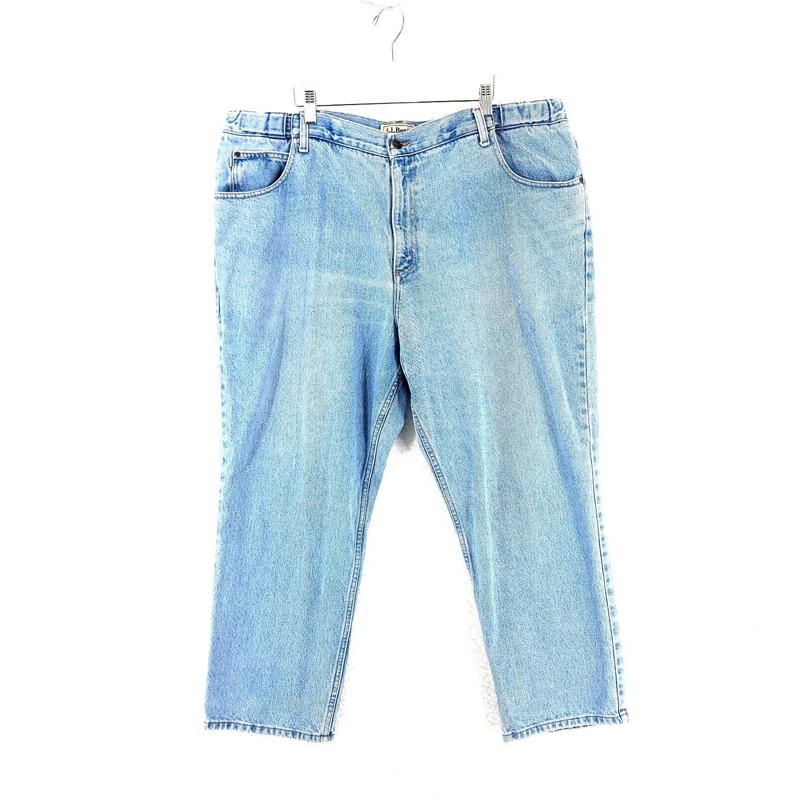 L.L. Bean L.L. Bean Light Blue Adjustable Comfort Waist Denim High Ris Size US 42 / EU 58 - 1 Thumbnail