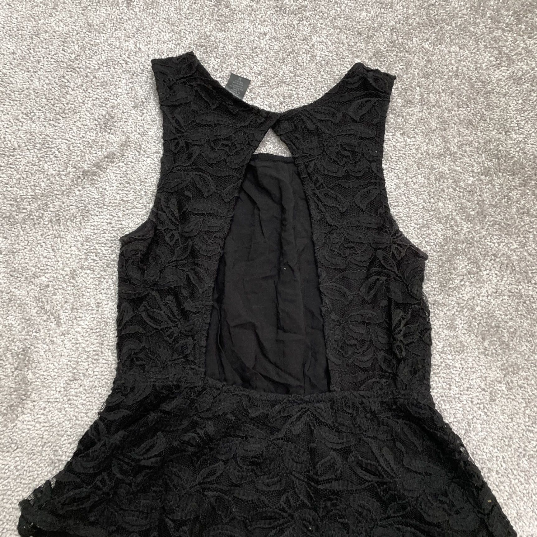 AQUA Aqua Blouse Women Adult Medium Black Lace Backless Sleeveless Designer Classic Modern Size M / US 6-8 / IT 42-44 - 3 Thumbnail