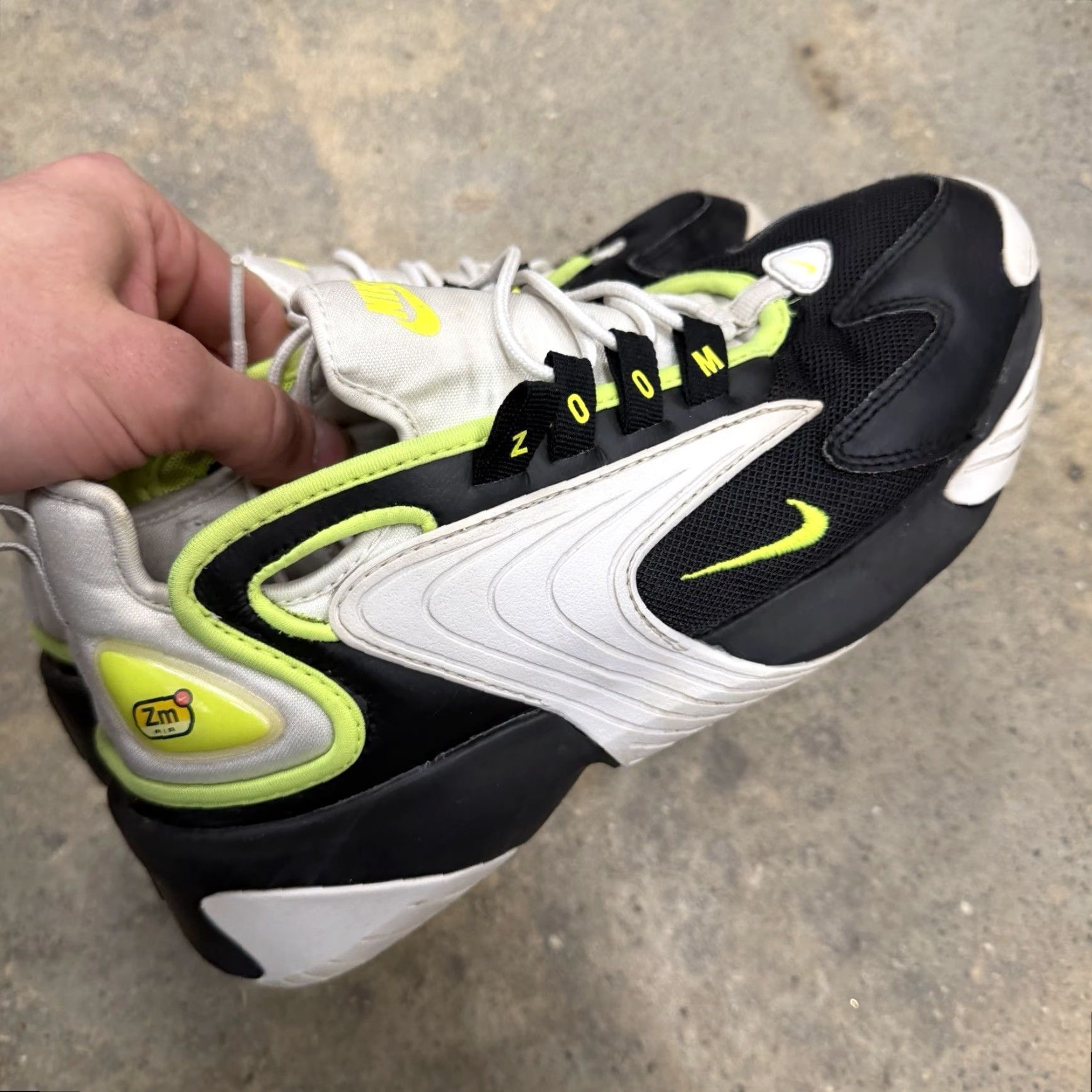 Nike Nike Zoom 2K Black White Volt Sneakers Men 7.5 A00269-004 Modern Vintage? No, 2019 Size US 8 / EU 41 - 5 Thumbnail