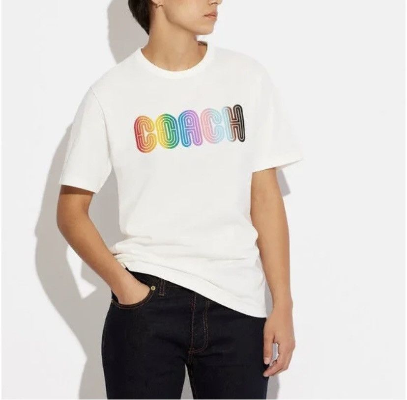 Coach × Designer Men’s Coach Rainbow Signature T-shirt tee Size US XL / EU 56 / 4 - 2 Thumbnail
