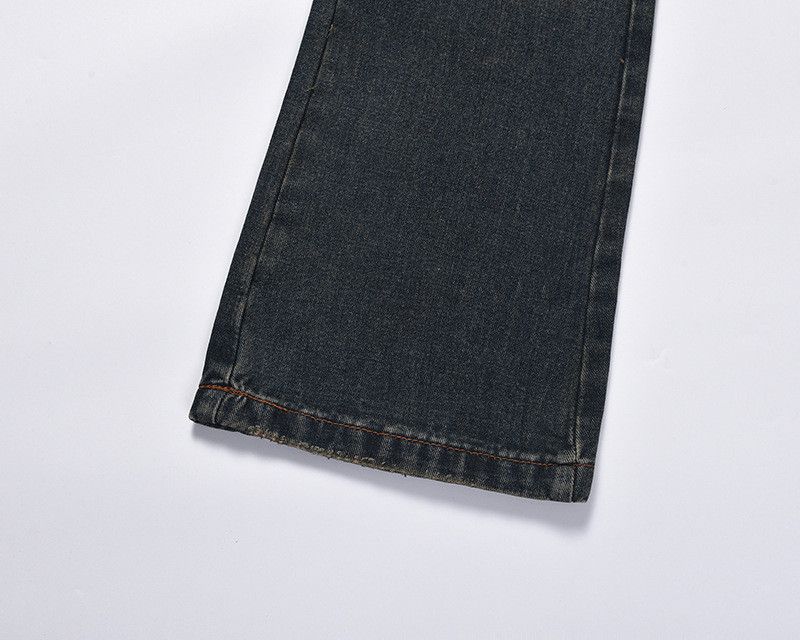 Vintage American washed distressed street straight flared jeans Size US 32 / EU 48 - 6 Thumbnail