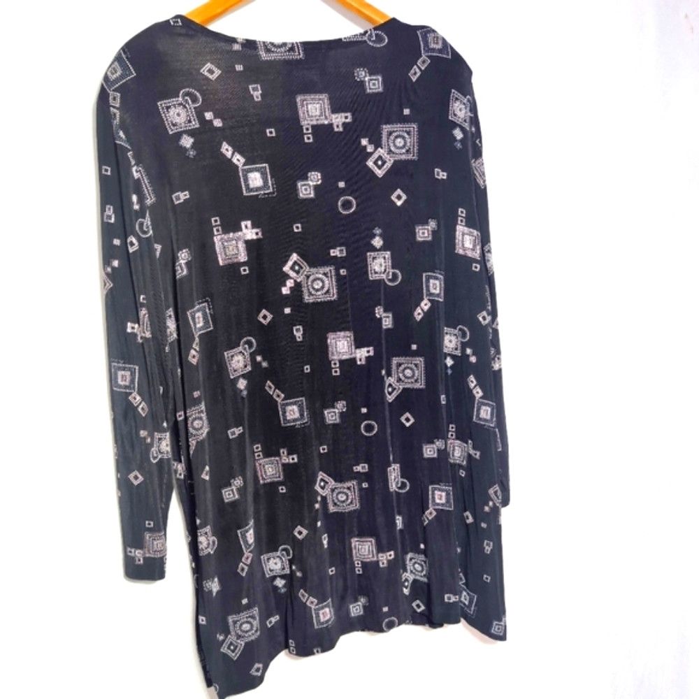 Other Vikki Vi California 2X Black Silver Metallic and White Geom Size XXL / US 16-18 / IT 52-54 - 4 Thumbnail