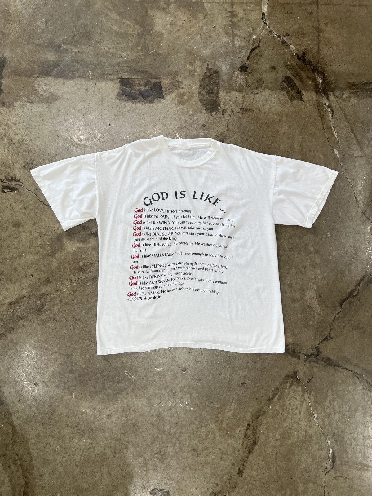Vintage Vintage God Is Like Religious Love Jesus Tee XL Size US XL / EU 56 / 4 - 2 Thumbnail