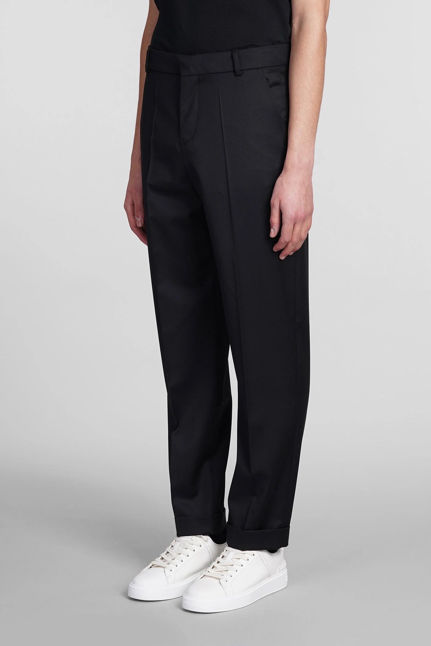 Balmain Balmain Tailored Trousers - Black Wool Size US 38 / EU 54 - 2 Thumbnail