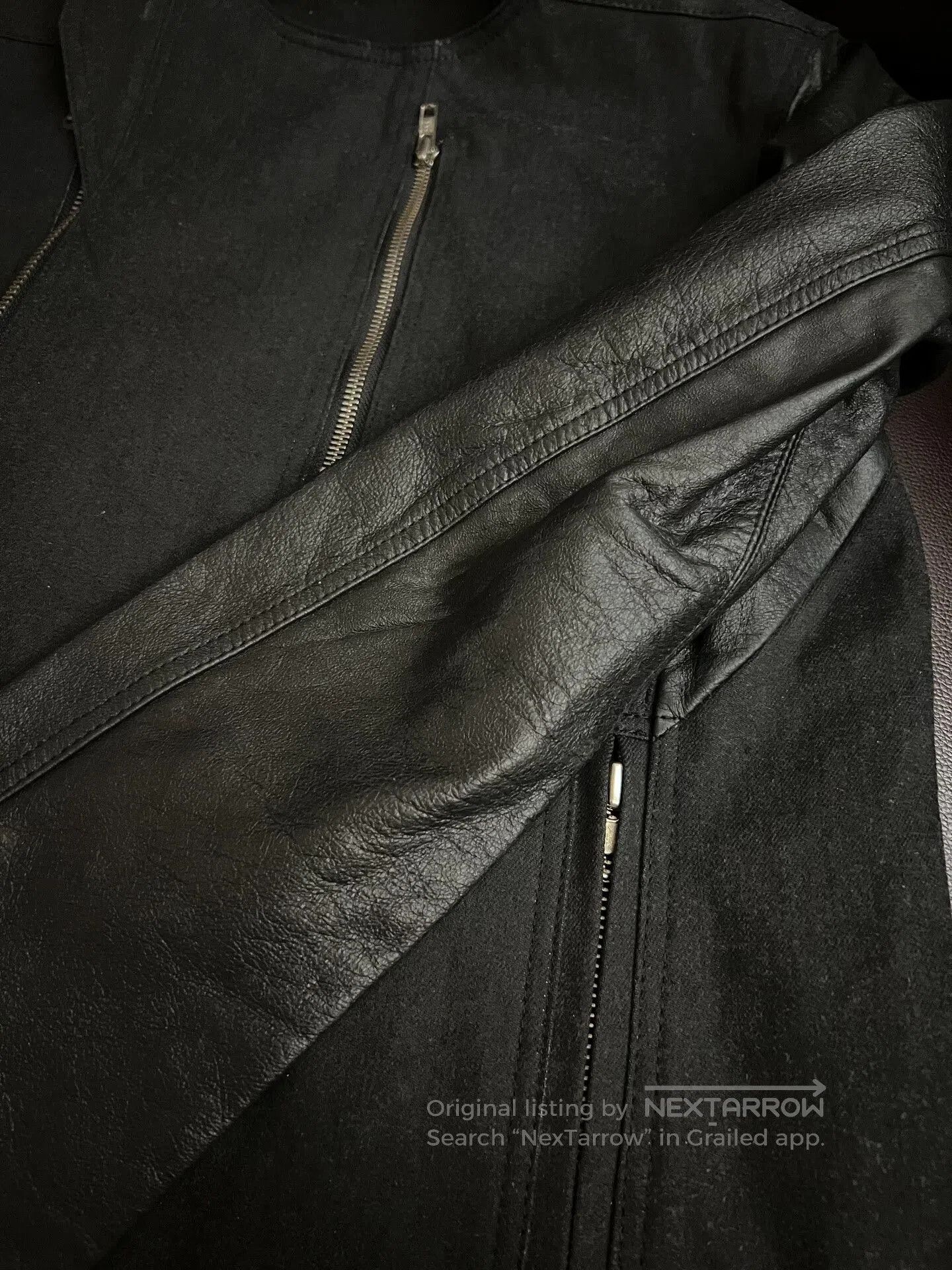 Rick Owens Rick Owens Tactical Zip Denim Leather Jacket. Size US M / EU 48-50 / 2 - 7 Thumbnail
