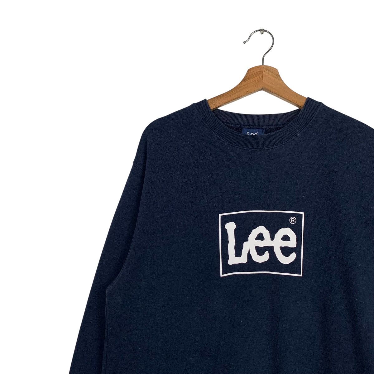 Lee LEE Box Logo Navy Blue Crewneck Sweatshirt #1682-C75 Size US L / EU 52-54 / 3 - 6 Thumbnail