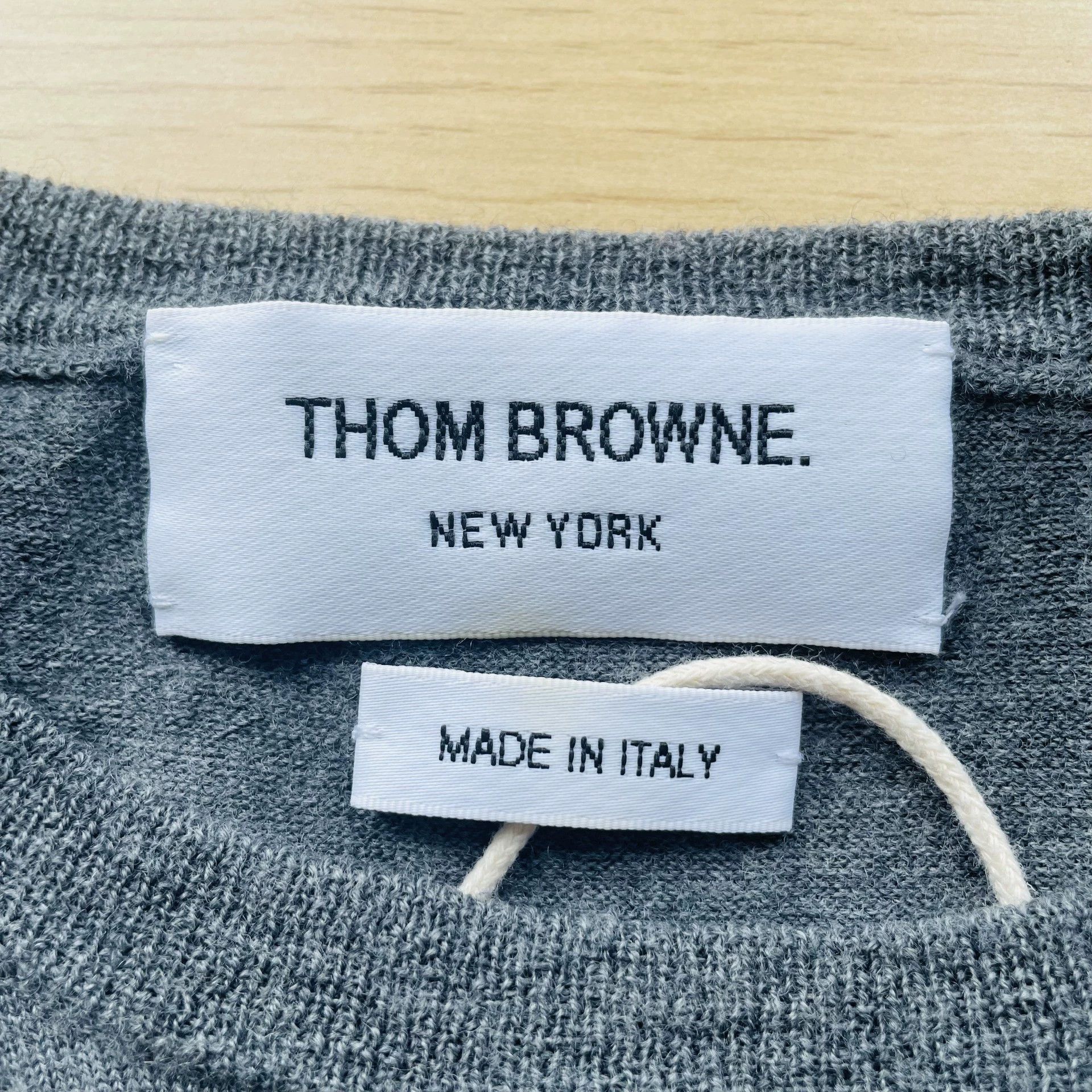 Tom Ford THOM BROWNE Women's Gray Striped Wool Sweater Size 1 Size S / US 4 / IT 40 - 4 Thumbnail
