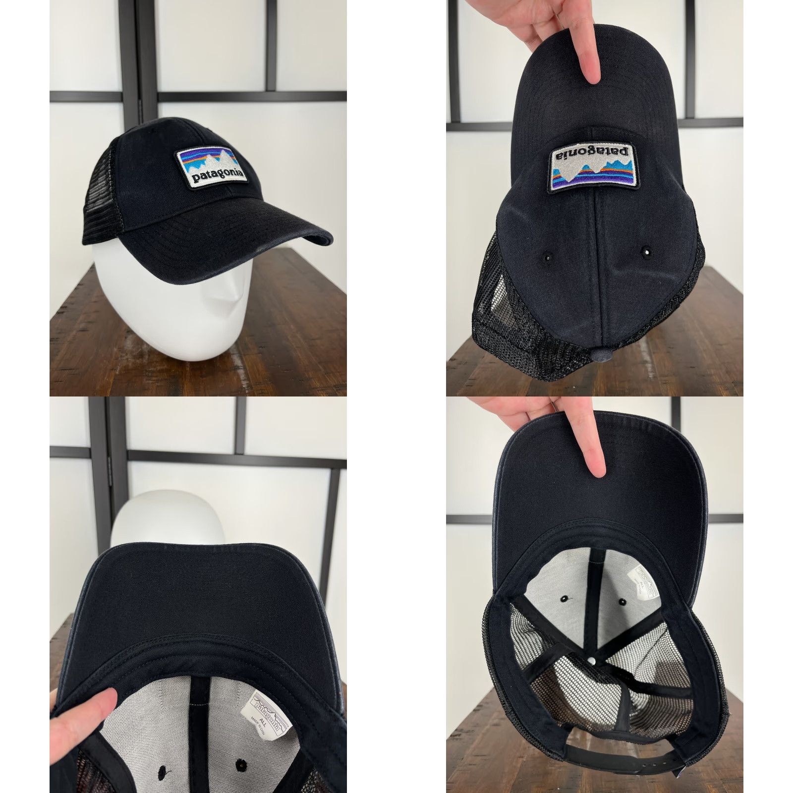 Patagonia Patagonia Hat Cap Trucker Adult One Size Black Embroidered Twill Patagonia Hat Cap One Size Black Trucker Hat Mens Size ONE SIZE - 8 Thumbnail
