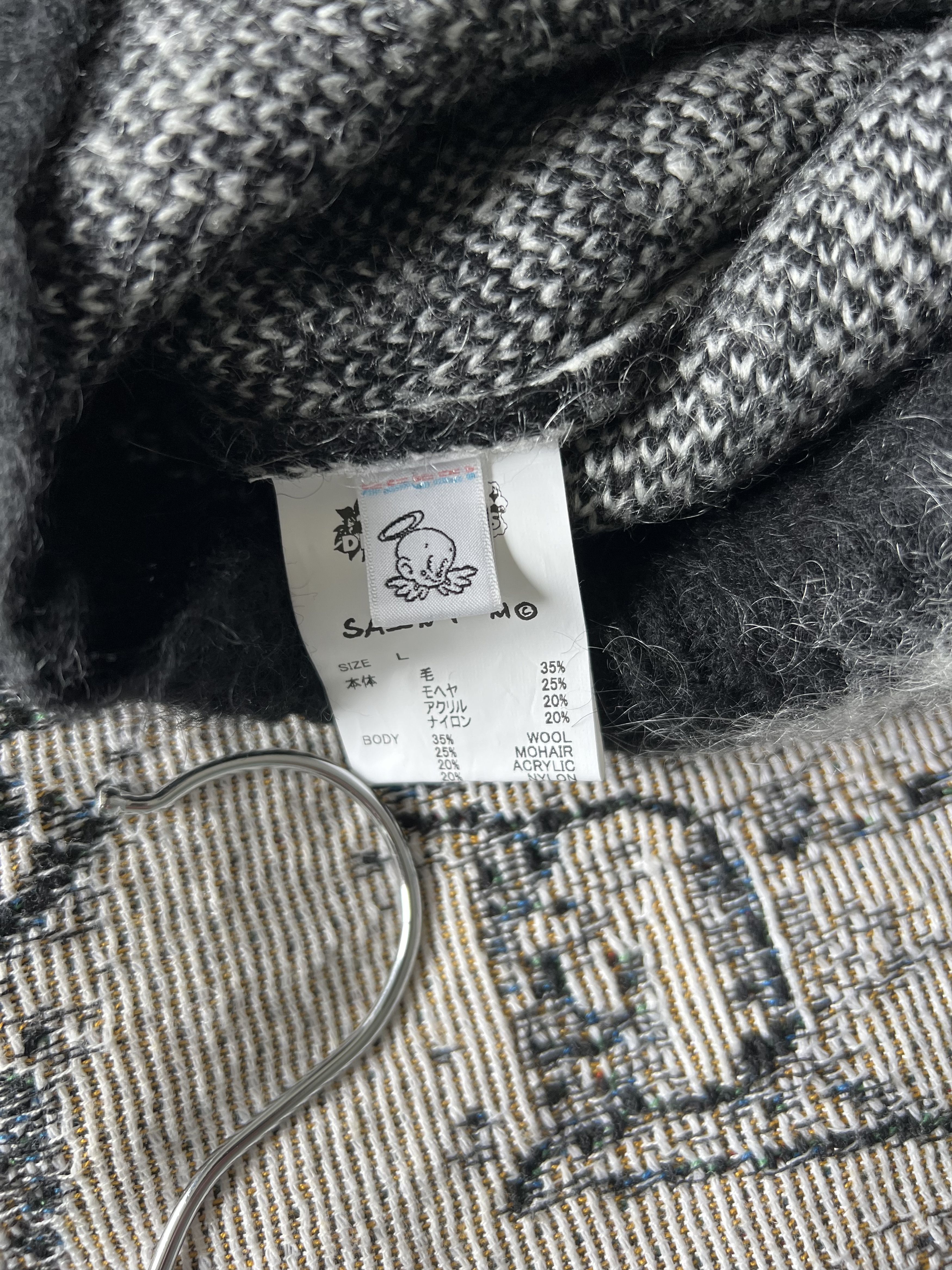 DENIM TEARS × Saint Michael Saint Michael Denim Tears Cotton Wreath Mohair Cardigan Size US L / EU 52-54 / 3 - 8 Thumbnail